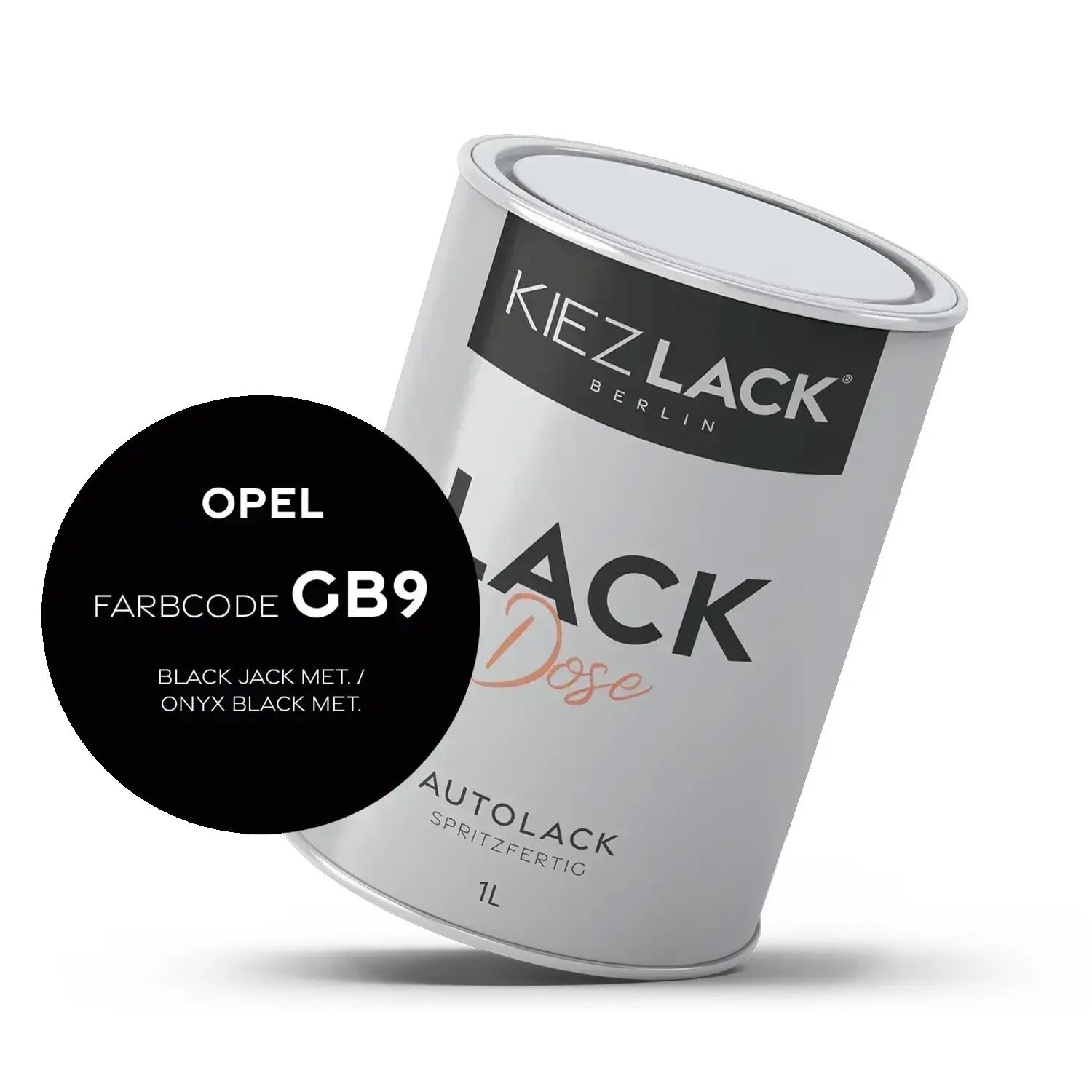 Kiezlack 1K Autolack Lackdose Basislack spritzfertig OPEL GB9 BLACK JACK MET.