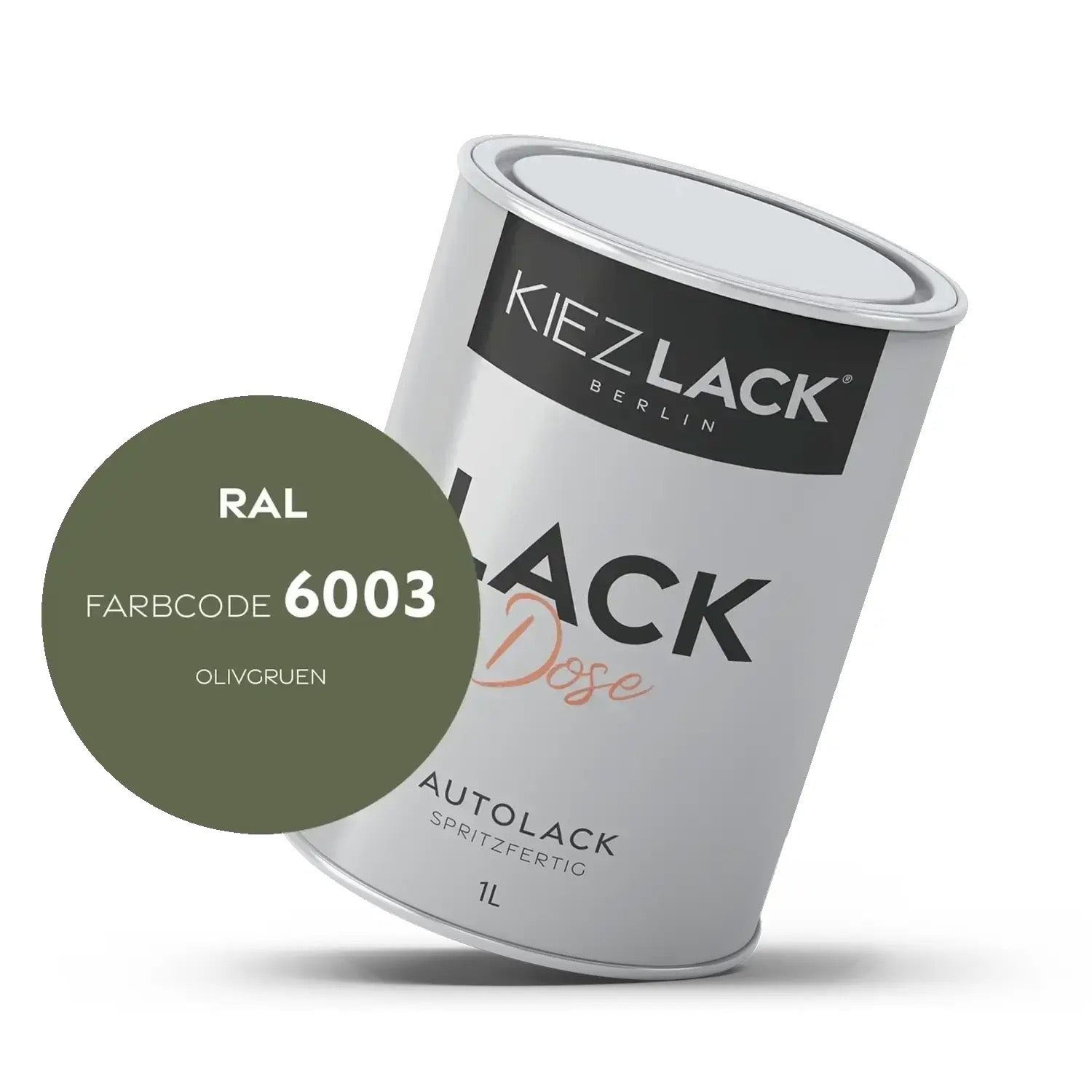 Kiezlack 1K Autolack Lackdose Basislack spritzfertig RAL 6003 OLIVGRUEN