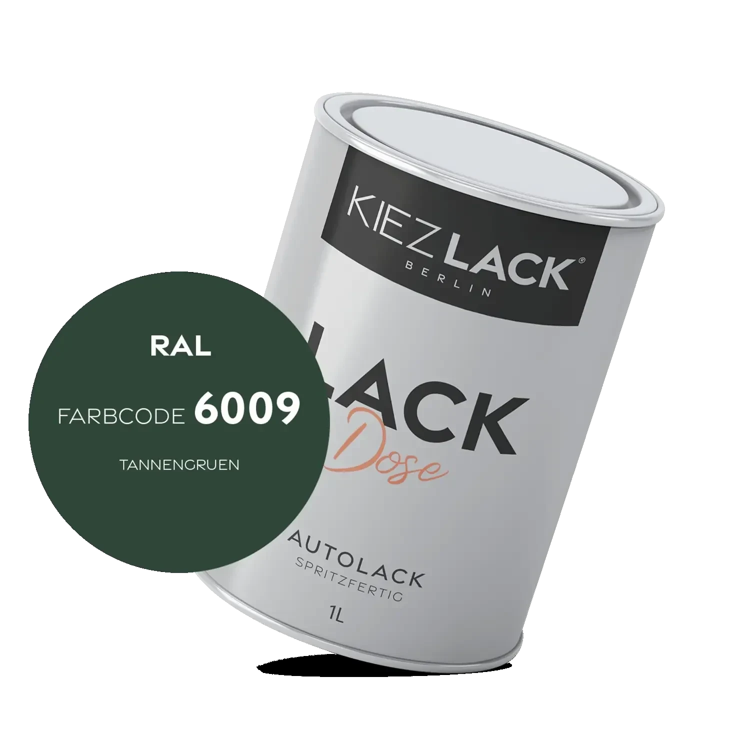 Kiezlack 1K Autolack Lackdose Basislack spritzfertig RAL 6009 TANNENGRUEN