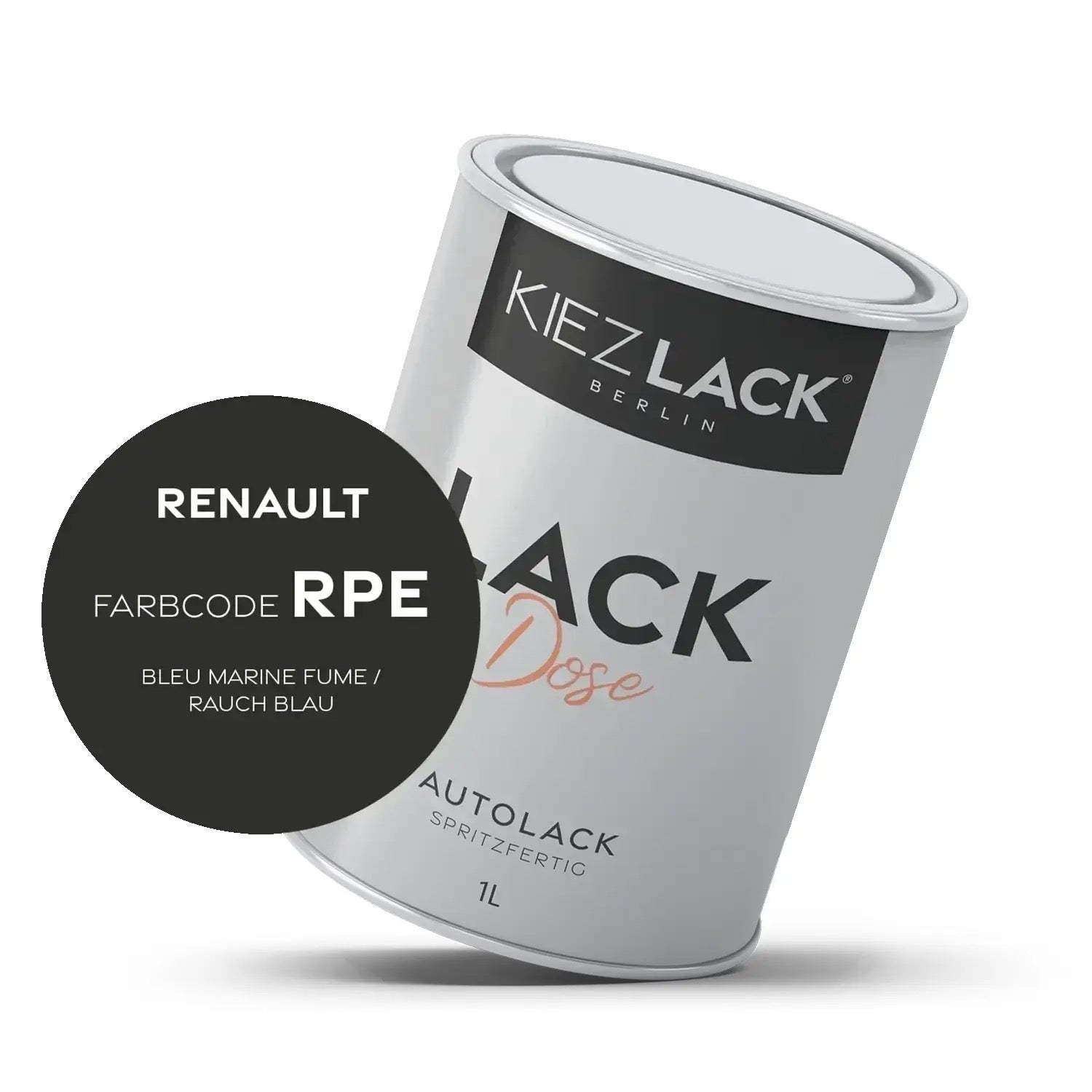 Kiezlack 1K Autolack Lackdose Basislack spritzfertig Renault RPE BLEU MARINE FUME