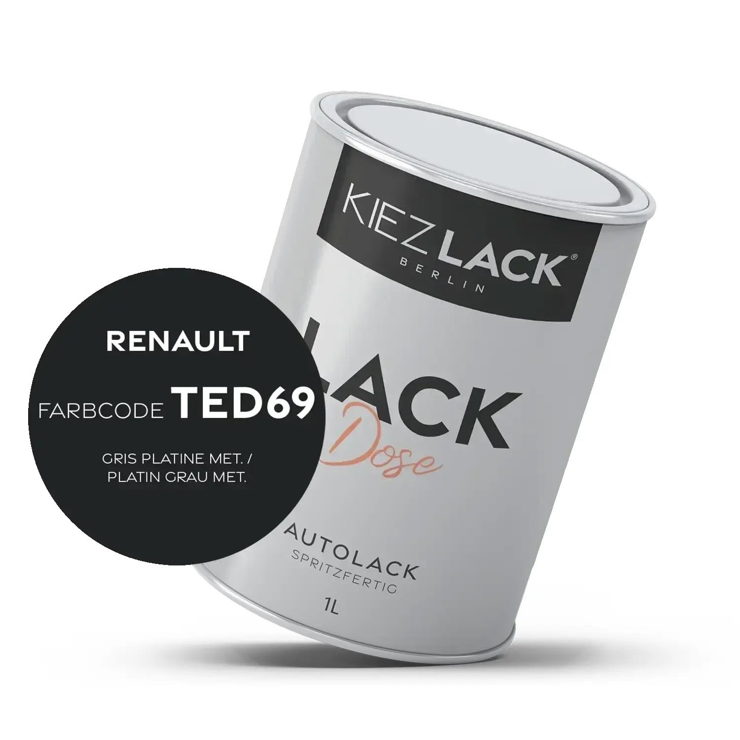 Kiezlack 1K Autolack Lackdose Basislack spritzfertig Renault TEB66 GRIS ECLIPSE MET.