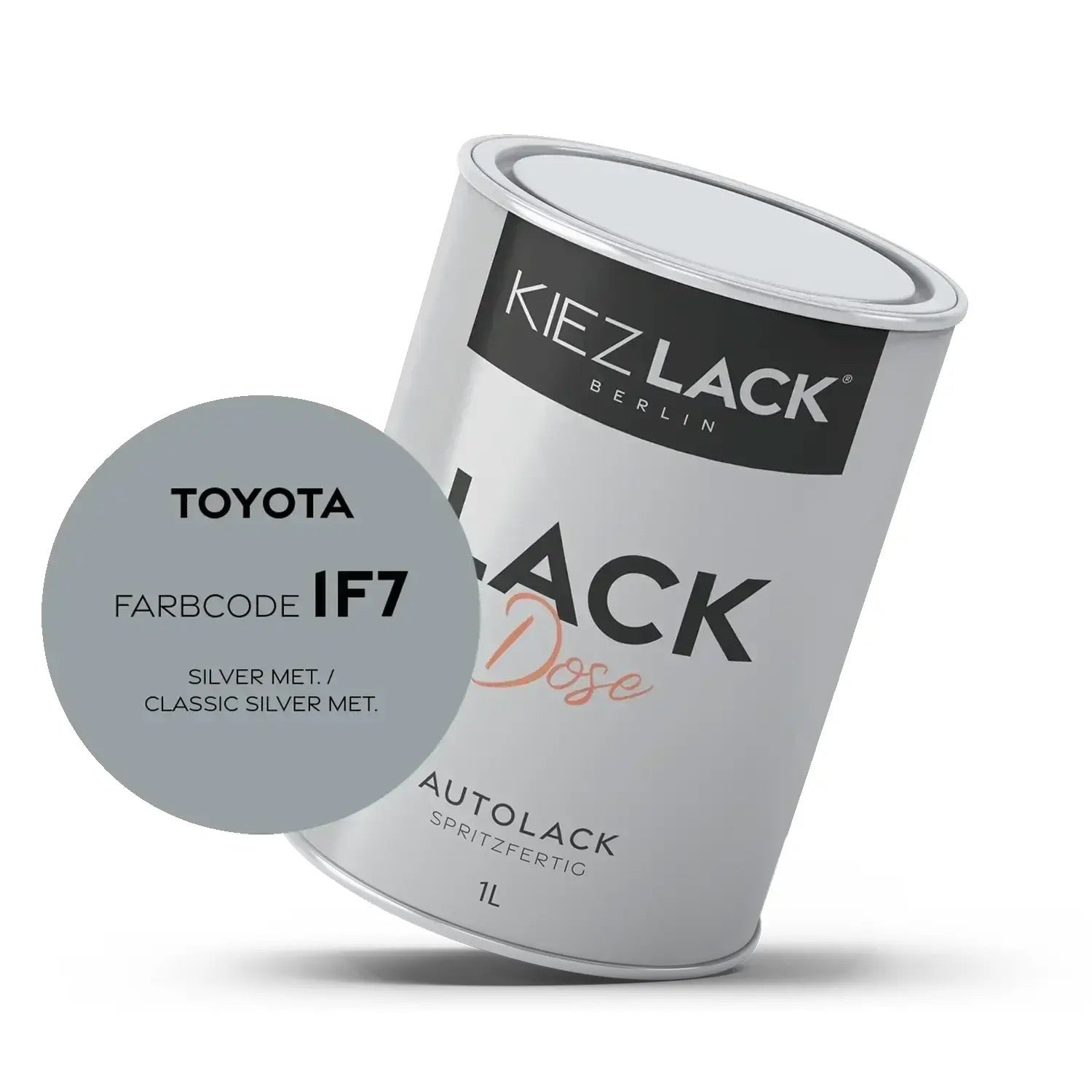 Kiezlack 1K Autolack Lackdose Basislack spritzfertig Toyota 1F7 SILVER MET.