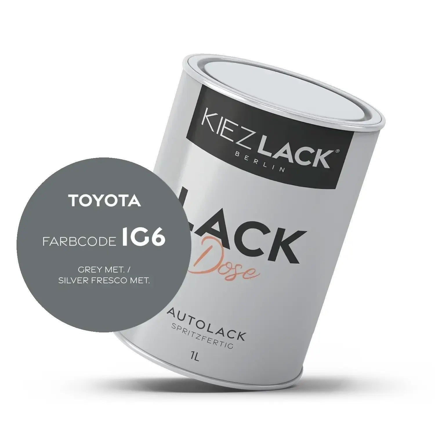 Kiezlack 1K Autolack Lackdose Basislack spritzfertig Toyota 1G6 GREY MET.