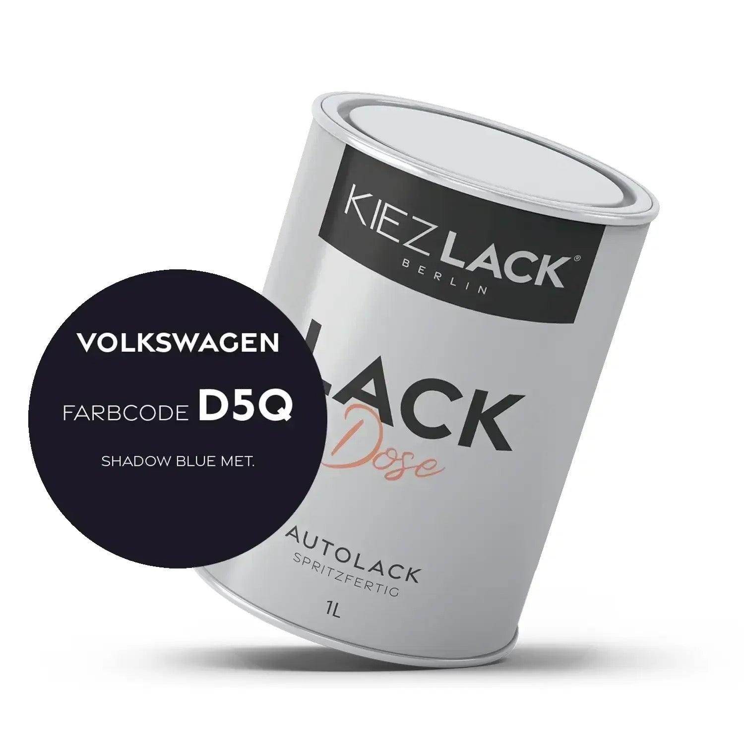 Kiezlack 1K Autolack Lackdose Basislack spritzfertig Volkswagen D5Q SHADOW BLUE MET.