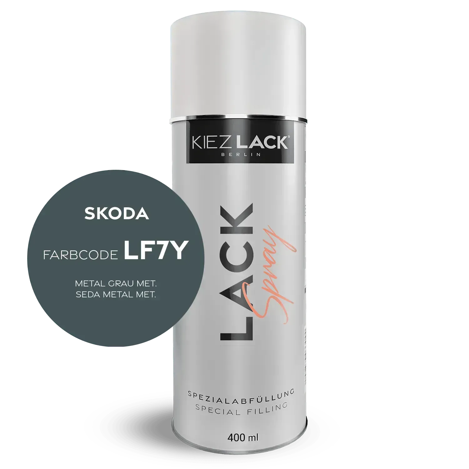 Autolack Spraydose Skoda LF7Y METAL GRAU MET. - Kiezlack