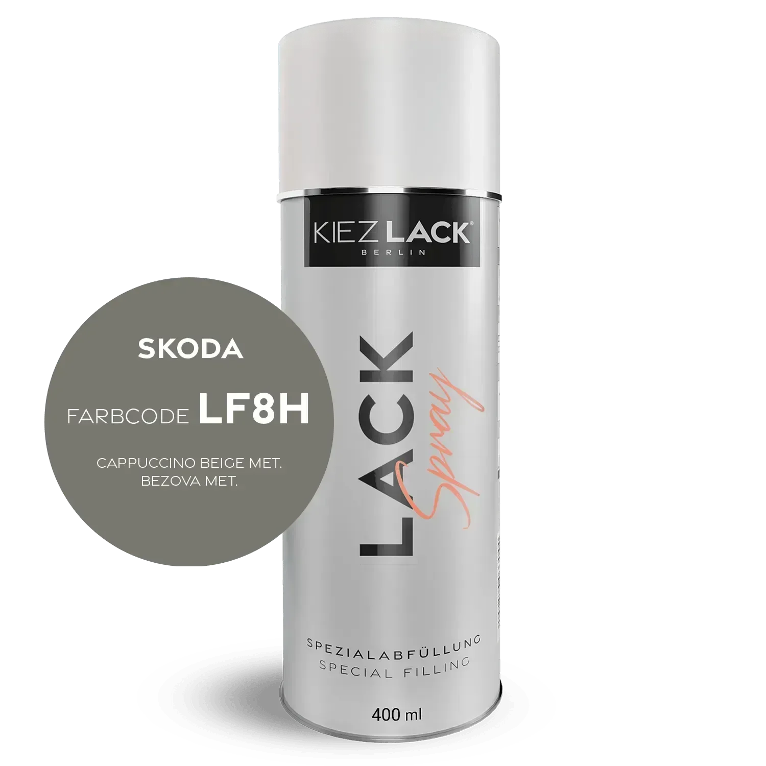 Kiezlack Autolack Spraydose Skoda LF8H CAPPUCCINO BEIGE MET.