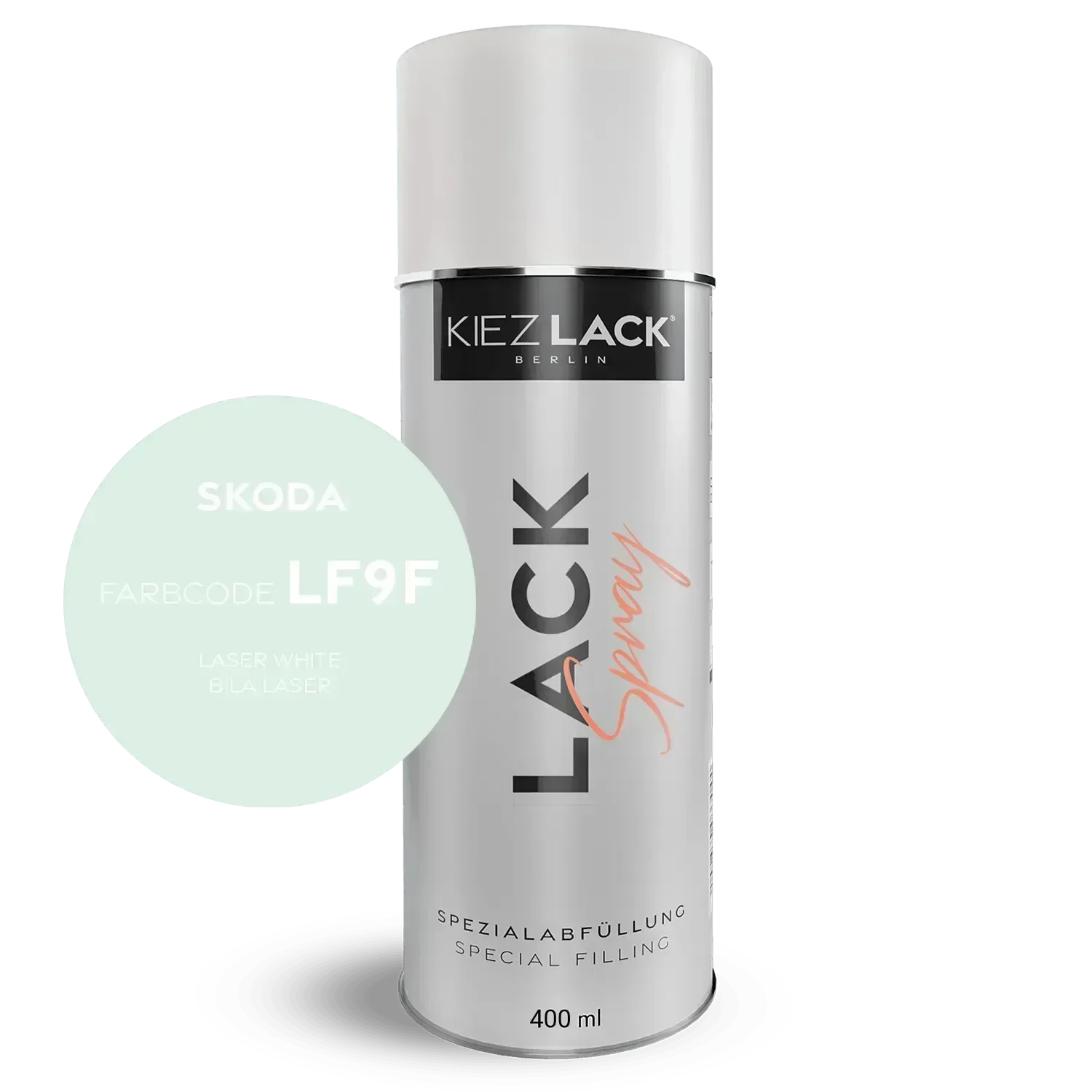 Kiezlack Autolack Spraydose Skoda LF9F LASER WHITE