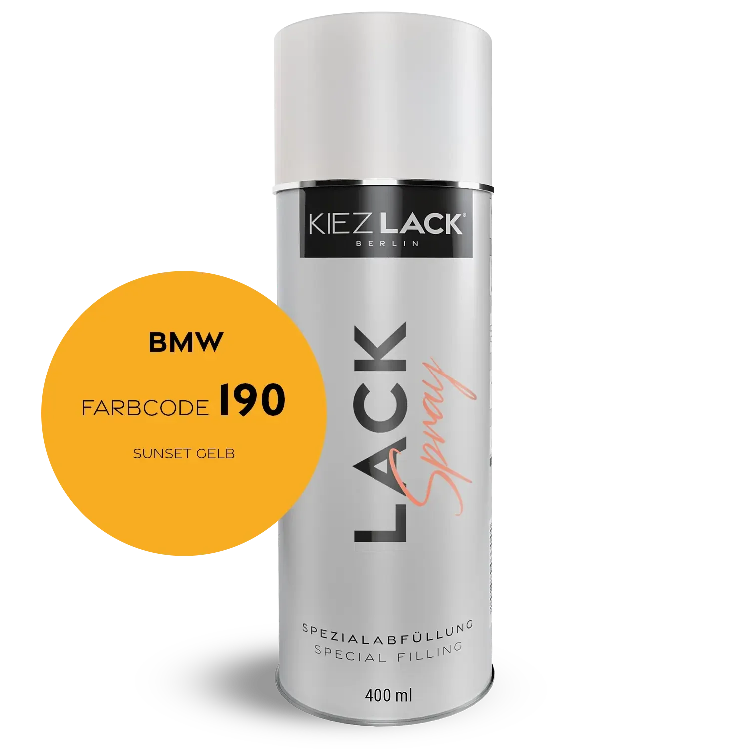 Kiezlack 1K Motorradlack Spraydose BMW 190 SUNSET GELB