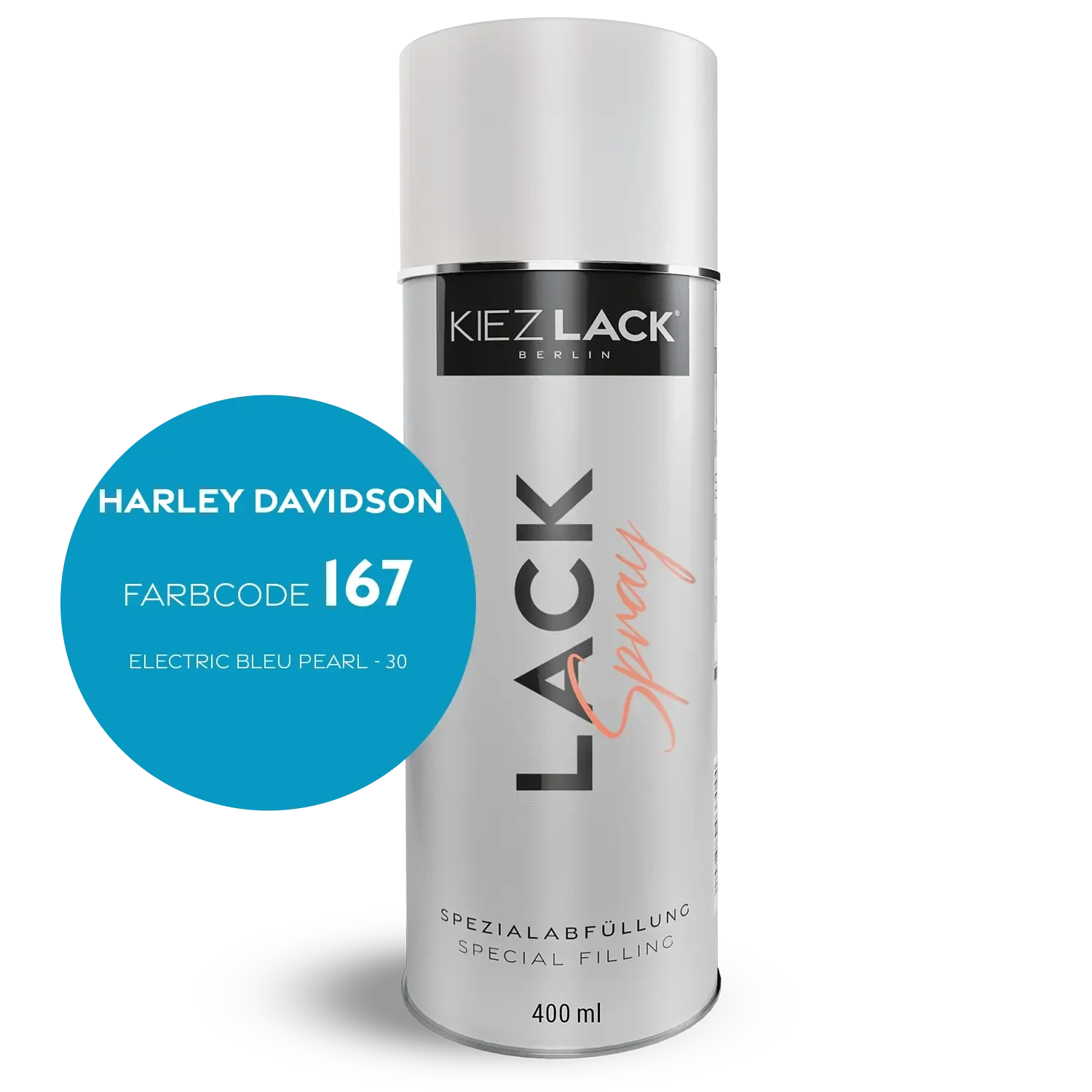 Kiezlack 1K Motorradlack Spraydose Harley Davidson 167 ELECTRIC BLEU PEARL - 30
