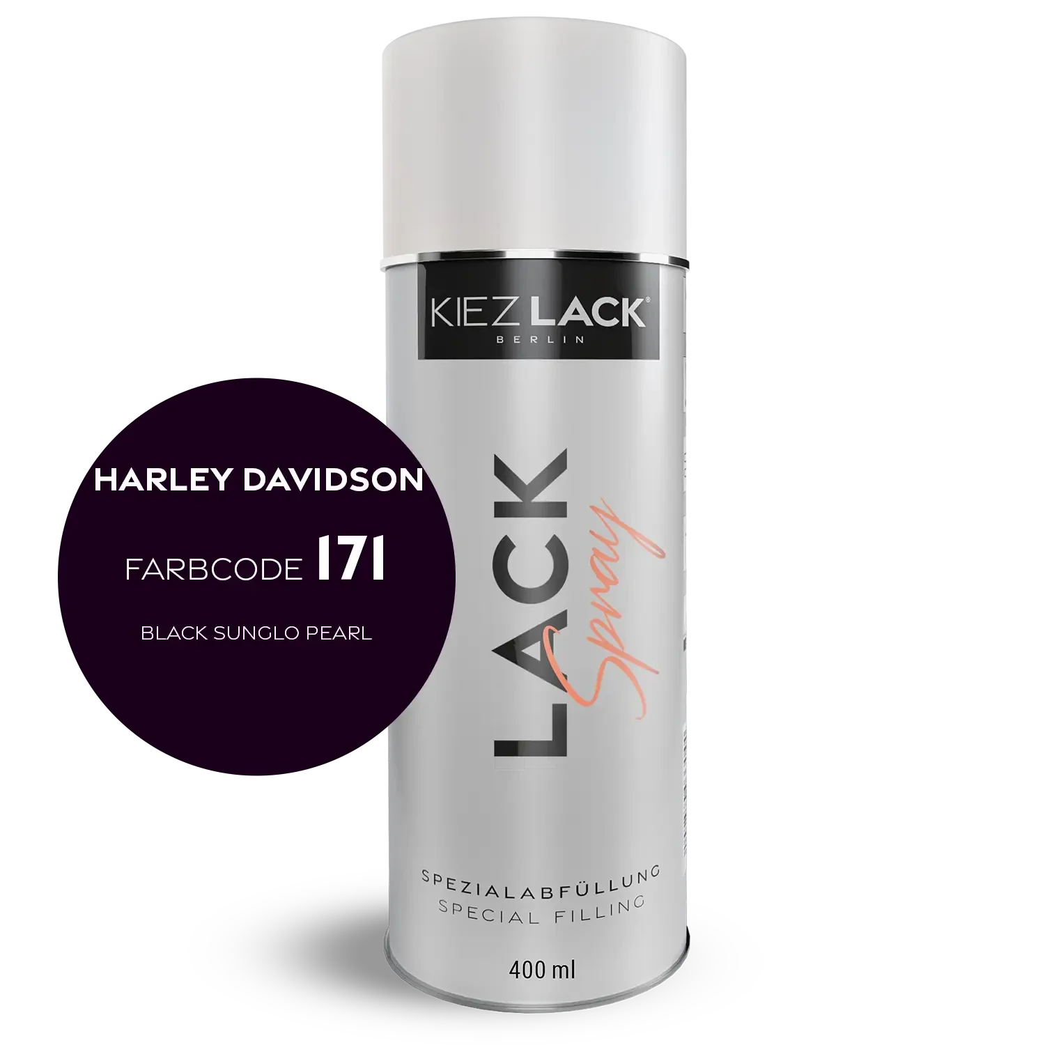 Kiezlack 1K Motorradlack Spraydose Harley Davidson 171 BLACK SUNGLO PEARL