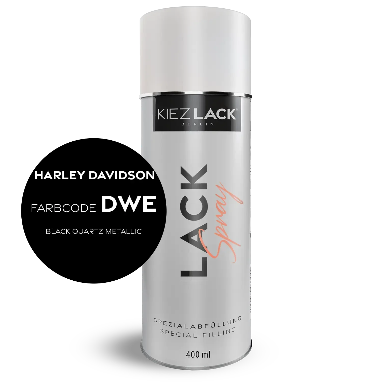 Kiezlack 1K Motorradlack Spraydose Harley Davidson DWE BLACK QUARTZ METALLIC