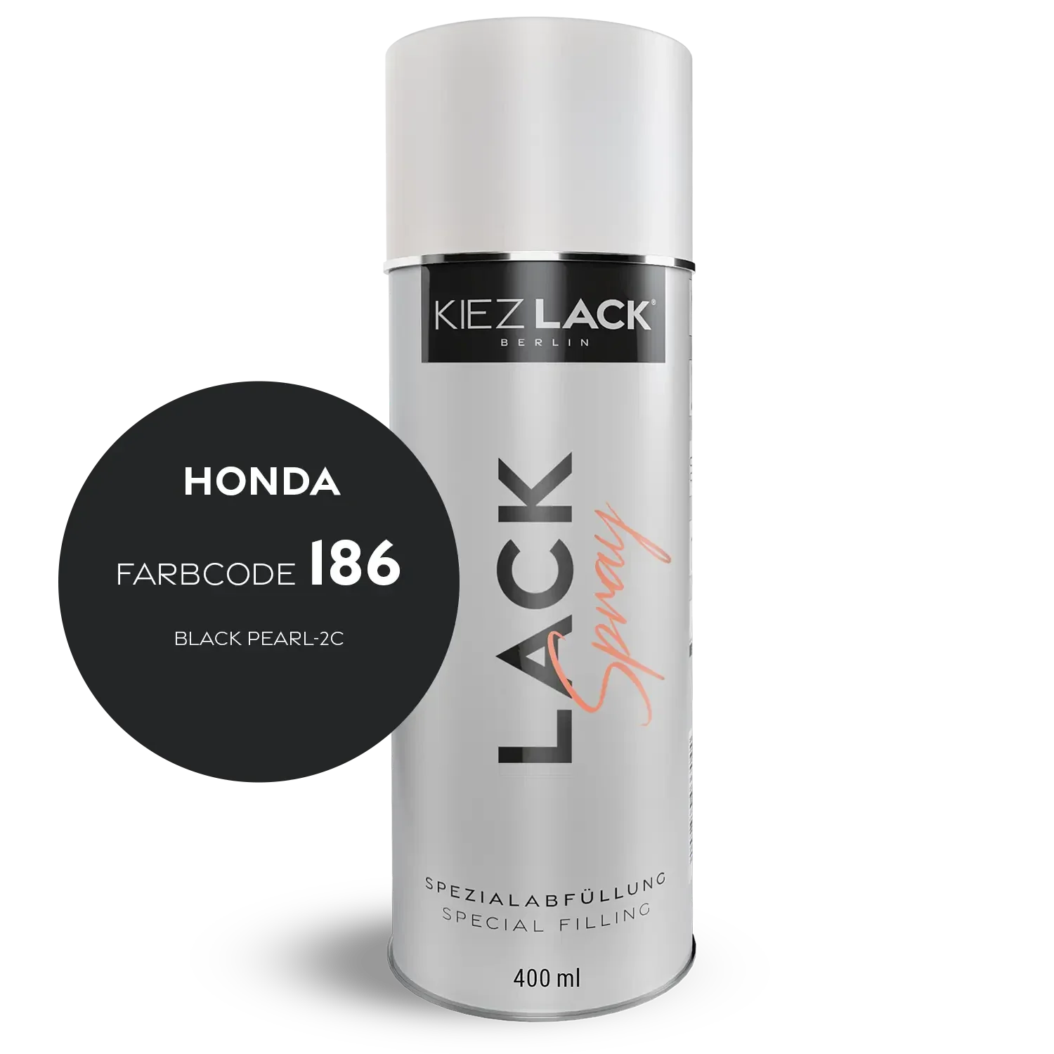 Kiezlack 1K Motorradlack Spraydose Honda 186 BLACK PEARL-2C