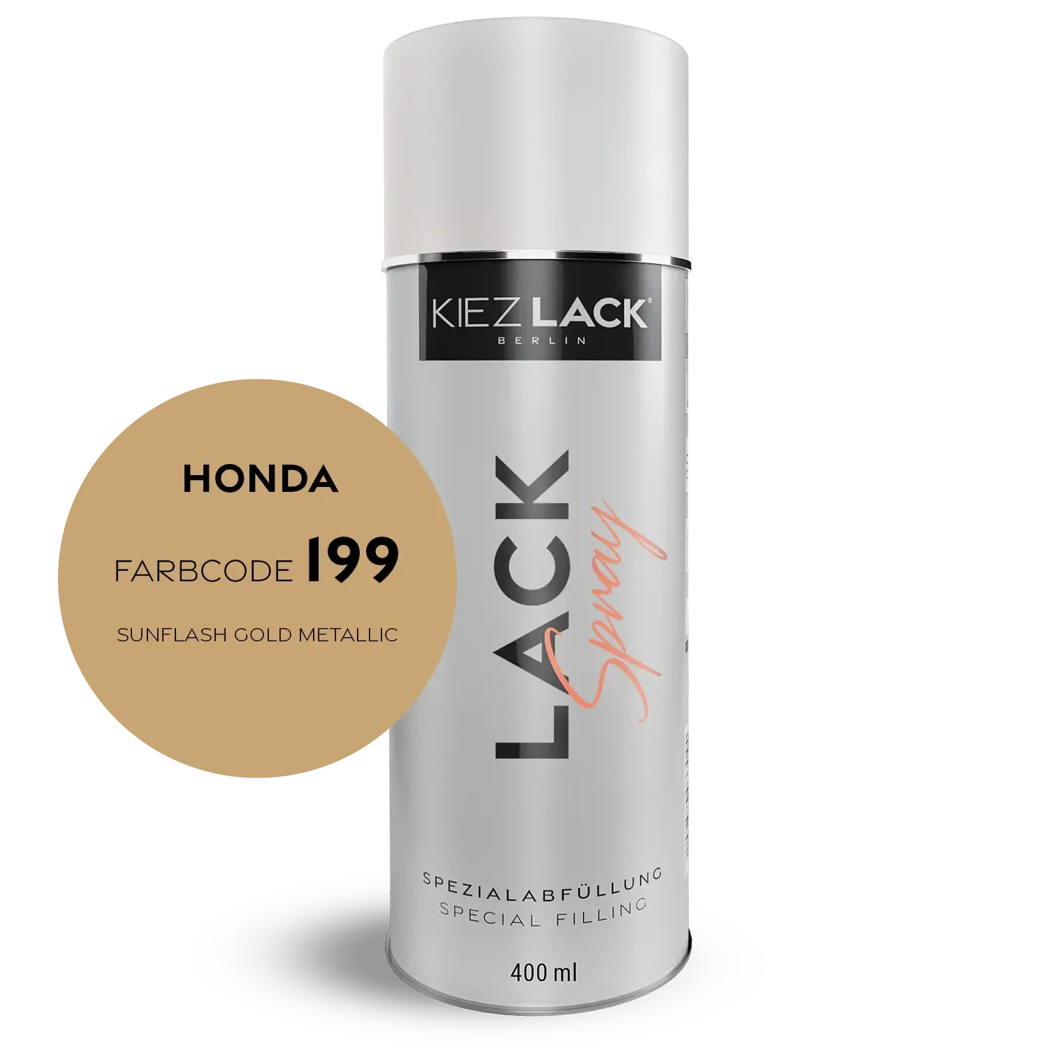 Kiezlack 1K Motorradlack Spraydose Honda 199 SUNFLASH GOLD METALLIC