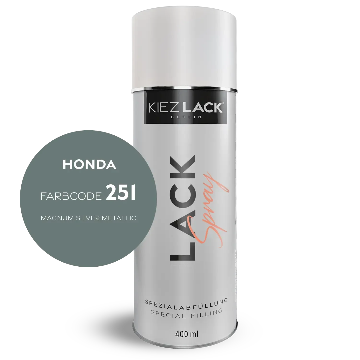 Kiezlack 1K Motorradlack Spraydose Honda 251 MAGNUM SILVER METALLIC