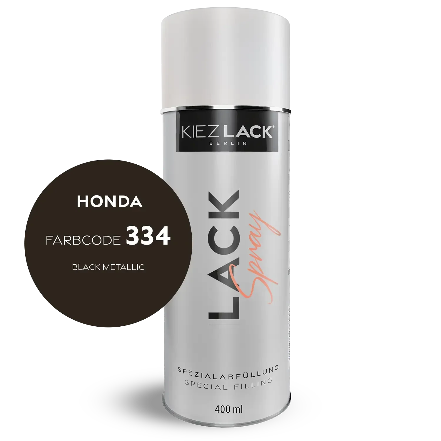 Kiezlack 1K Motorradlack Spraydose Honda 334 BLACK METALLIC