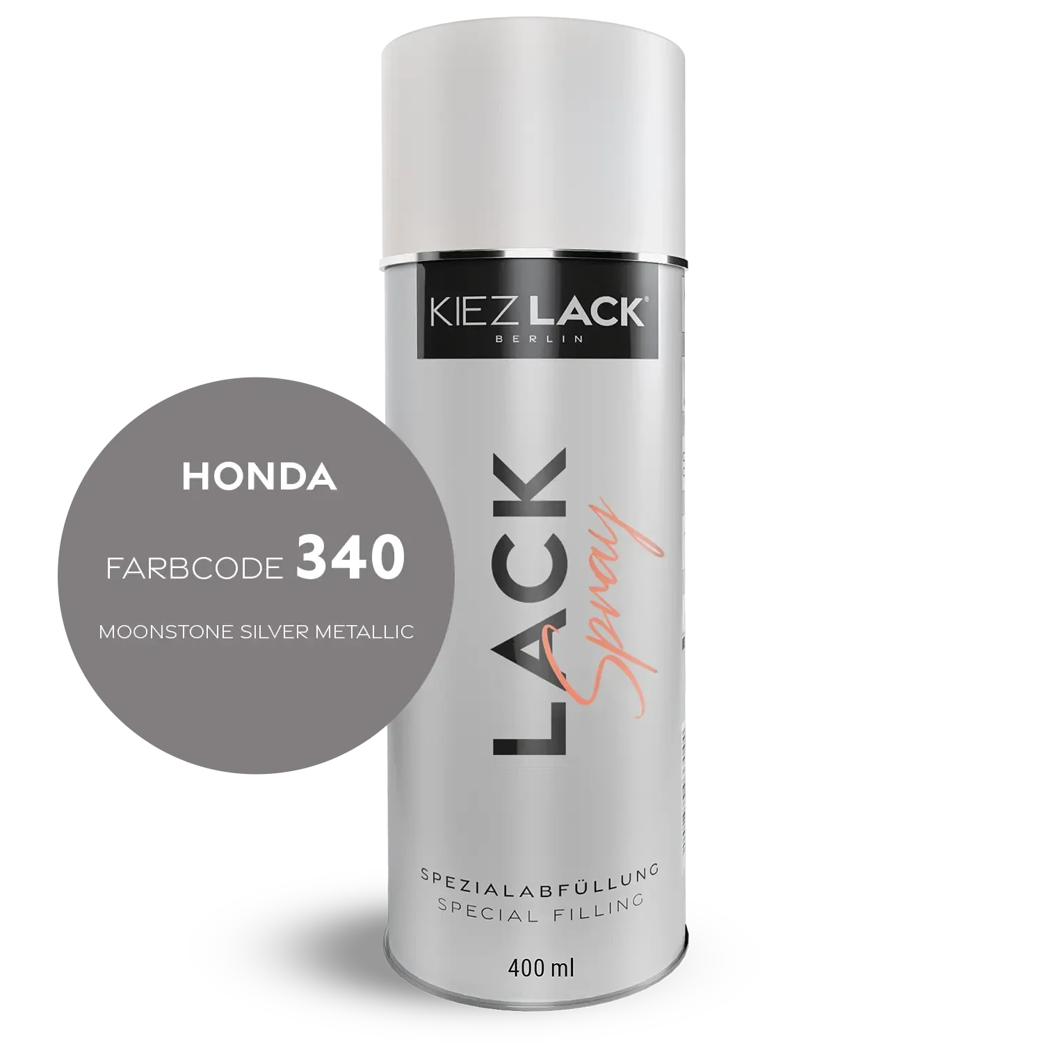 Kiezlack 1K Motorradlack Spraydose Honda 340 MOONSTONE SILVER METALLIC