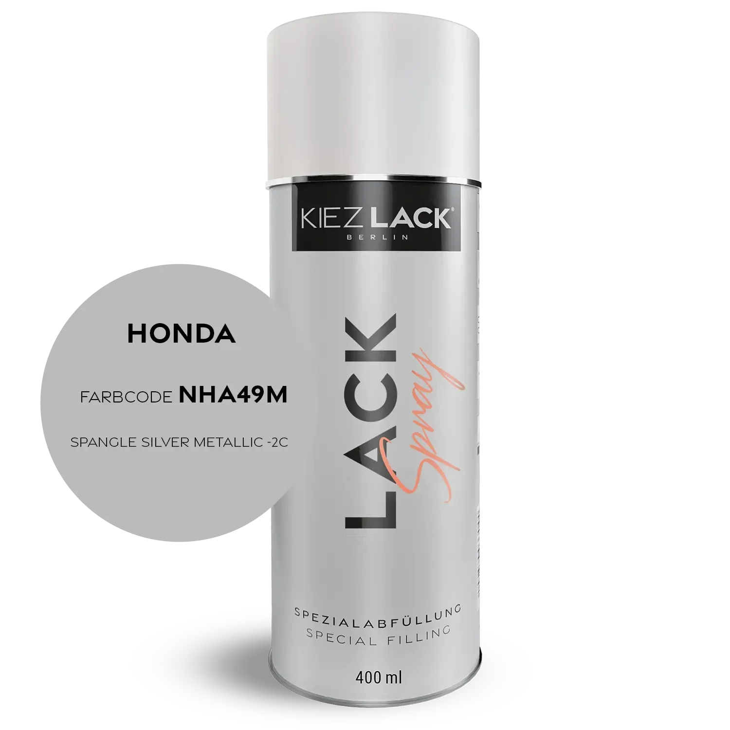Kiezlack 1K Motorradlack Spraydose Honda NHA49M SPANGLE SILVER METALLIC -2C
