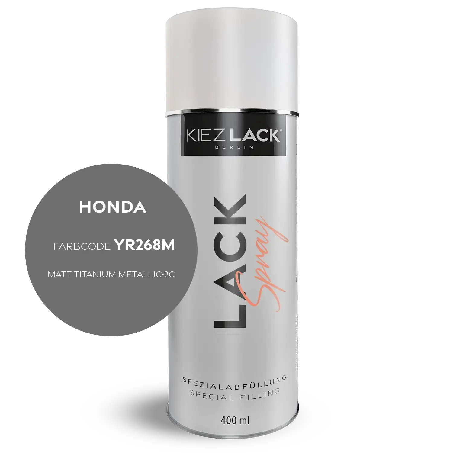 Kiezlack 1K Motorradlack Spraydose Honda YR268M MATT TITANIUM METALLIC-2C