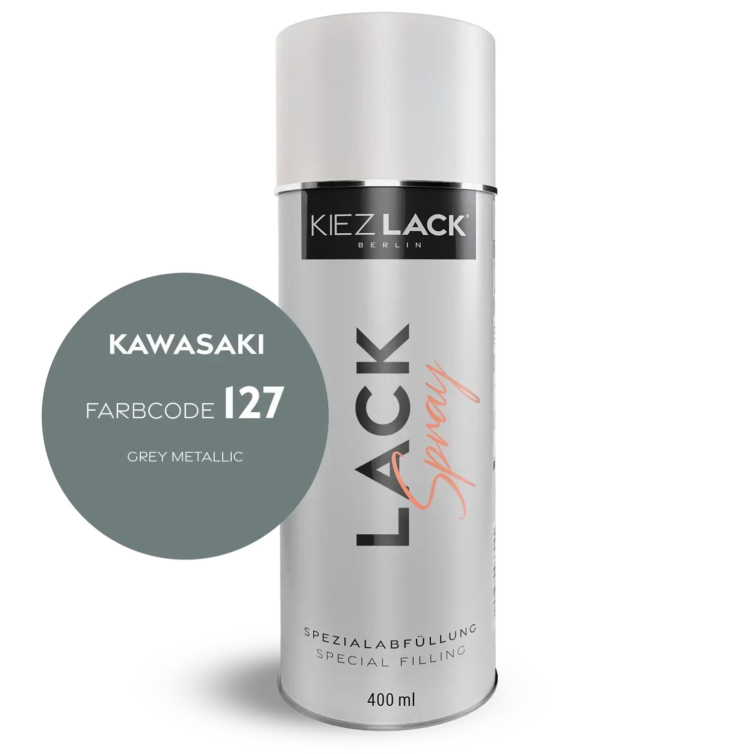 Kiezlack 1K Motorradlack Spraydose Kawasaki 127 GREY METALLIC