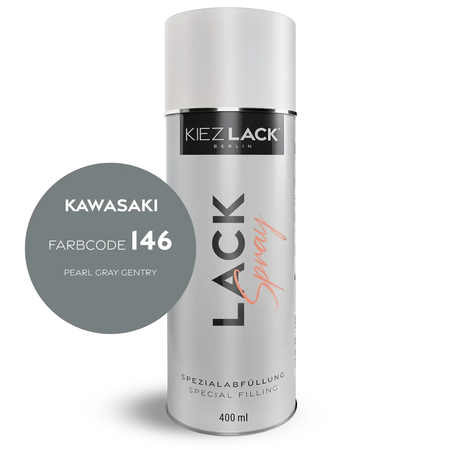 Kiezlack 1K Motorradlack Spraydose Kawasaki 146 PEARL GRAY GENTRY
