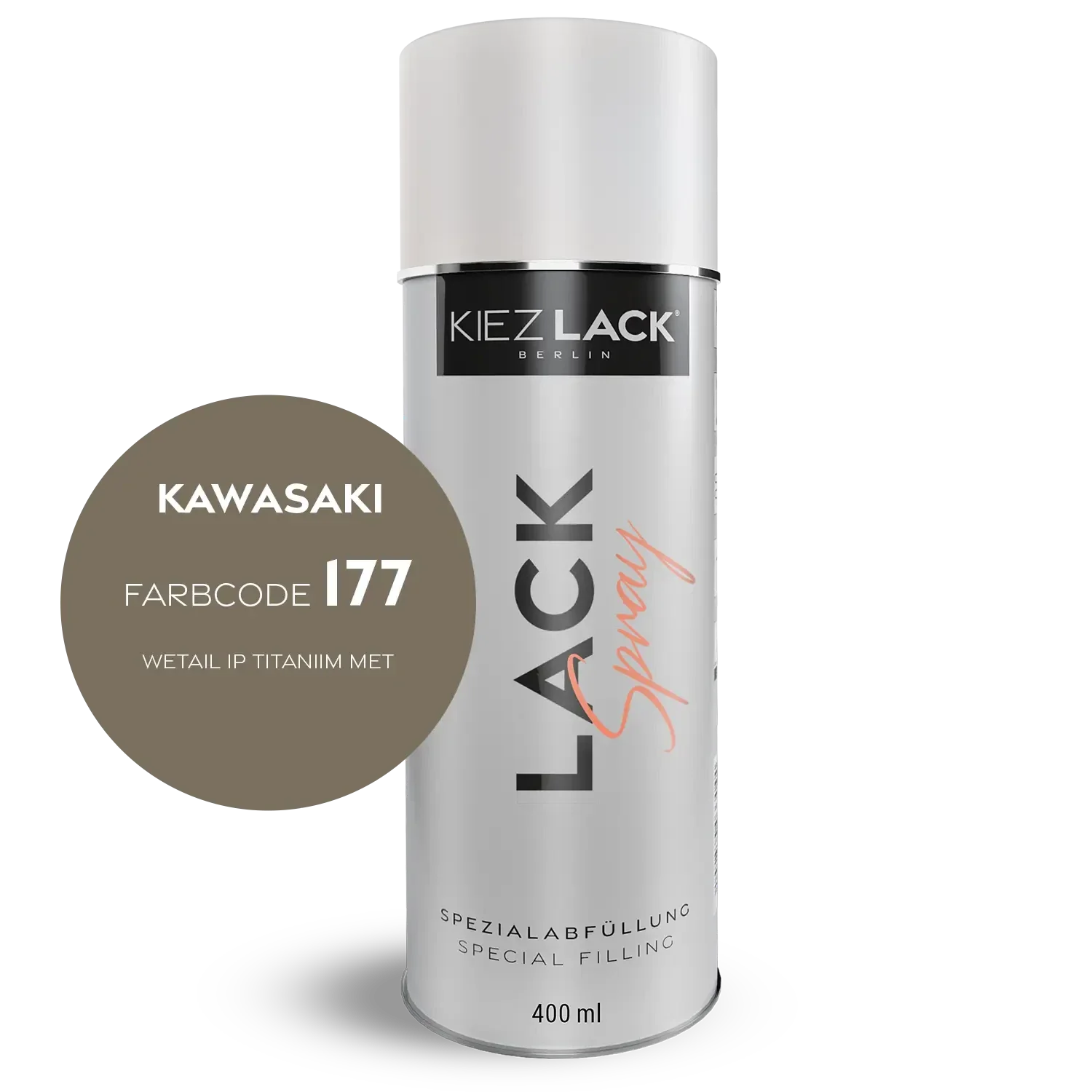 Kiezlack 1K Motorradlack Spraydose Kawasaki 177 WETAIL IP TITANIIM MET