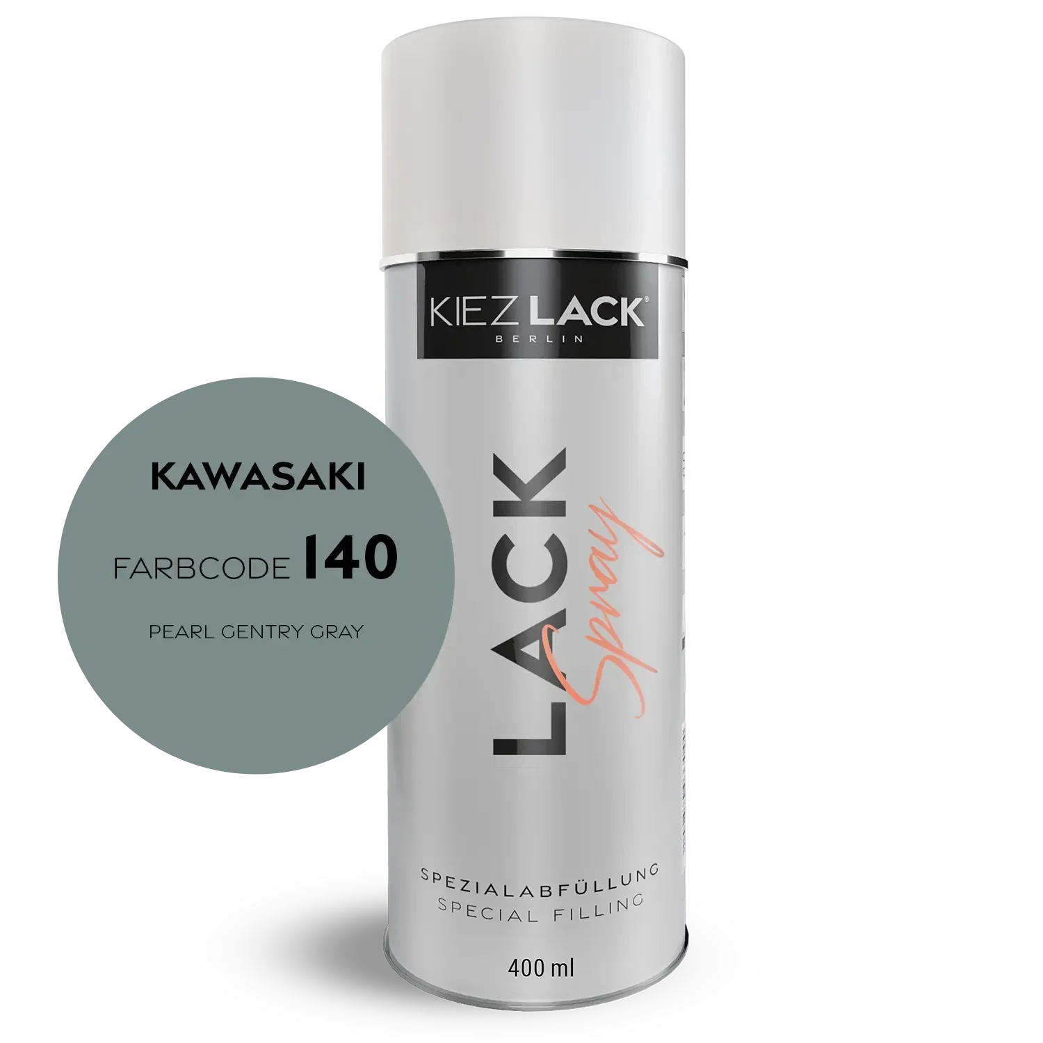 Kiezlack 1K Motorradlack Spraydose Kawasaki 140 PEARL GENTRY GRAY
