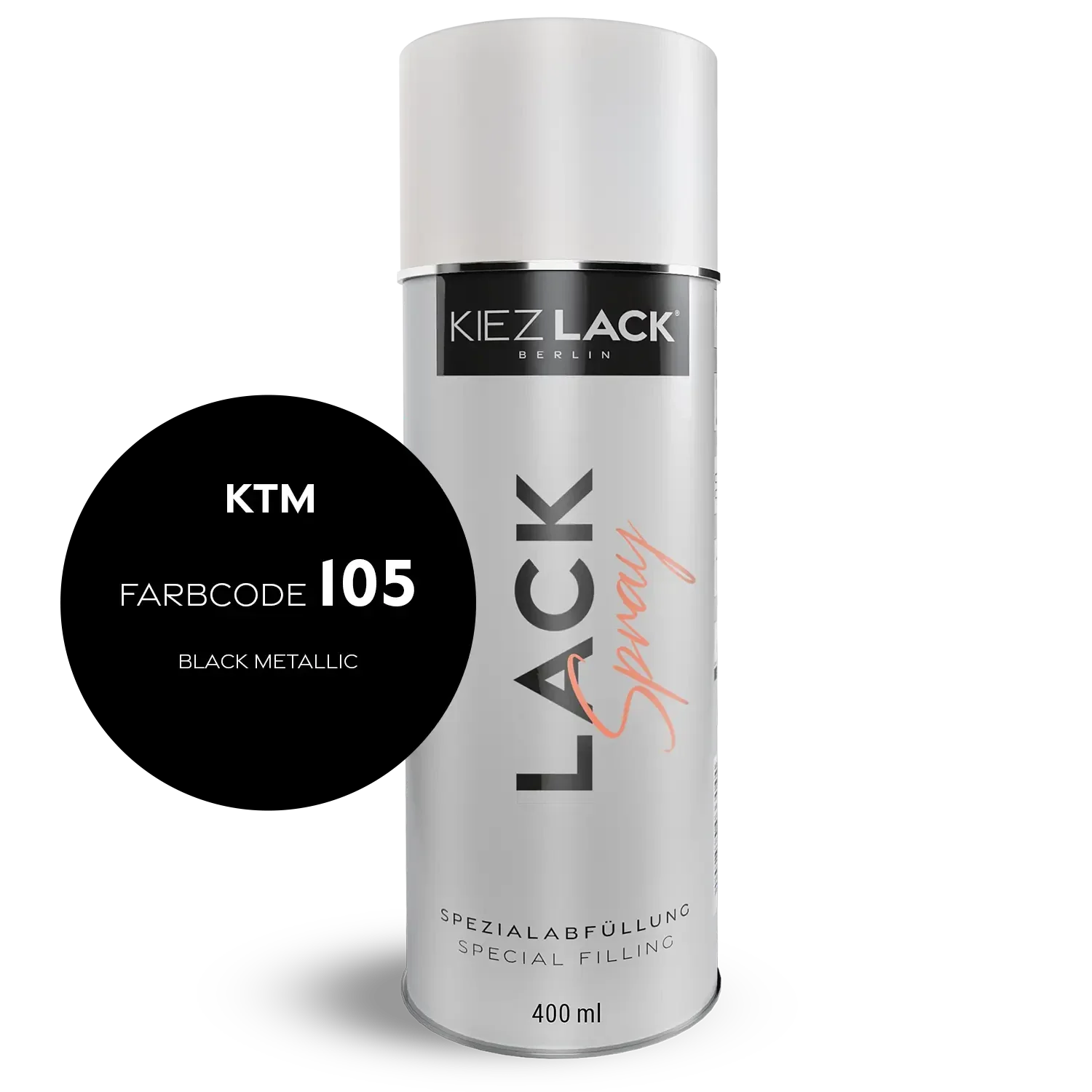 Kiezlack 1K Motorradlack Spraydose KTM 105 BLACK METALLIC
