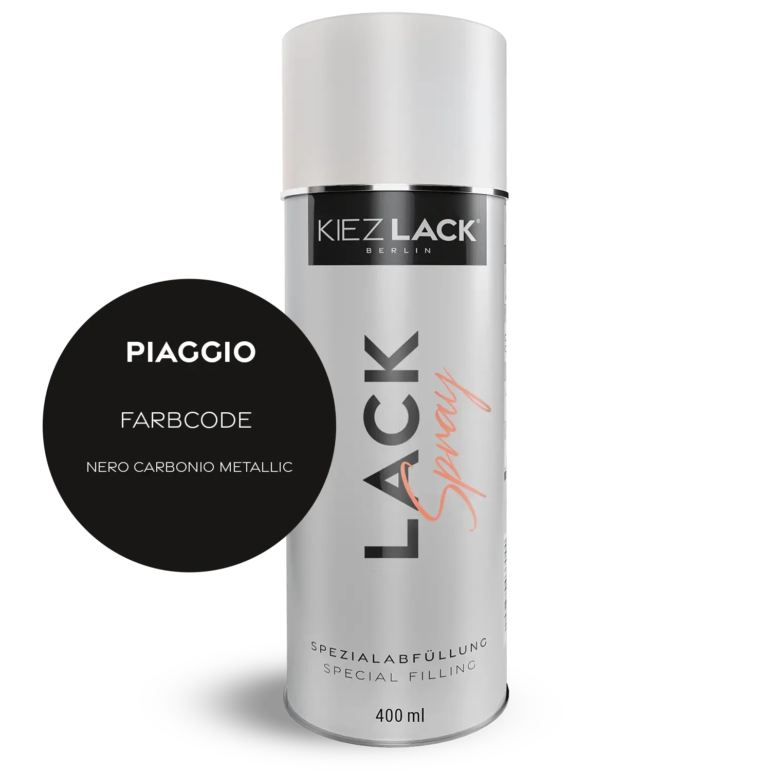 Kiezlack 1K Motorradlack Spraydose Piaggio 197 NERO CARBONIO METALLIC