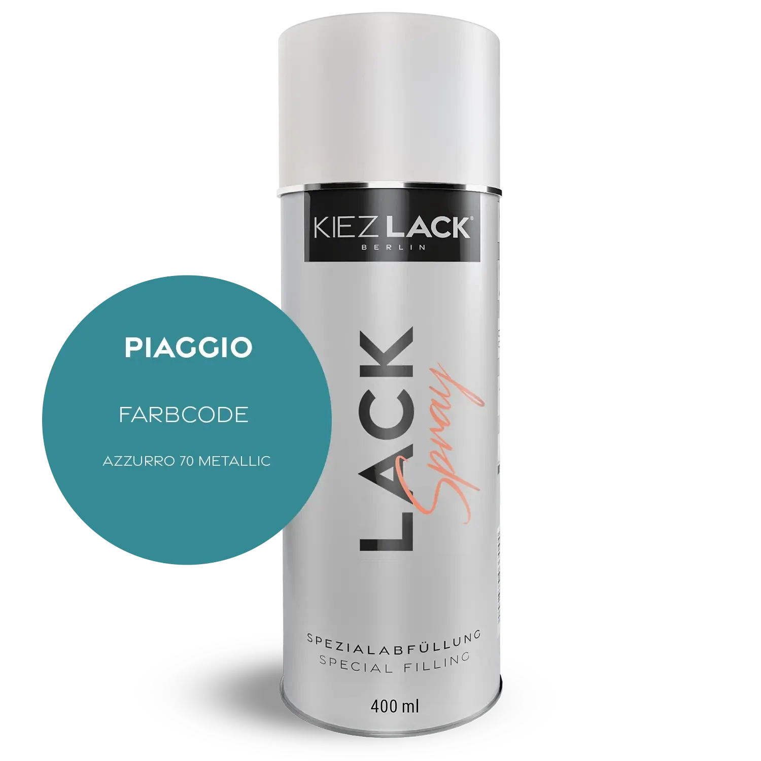 Kiezlack 1K Motorradlack Spraydose Piaggio 433 AZZURRO 70 METALLIC