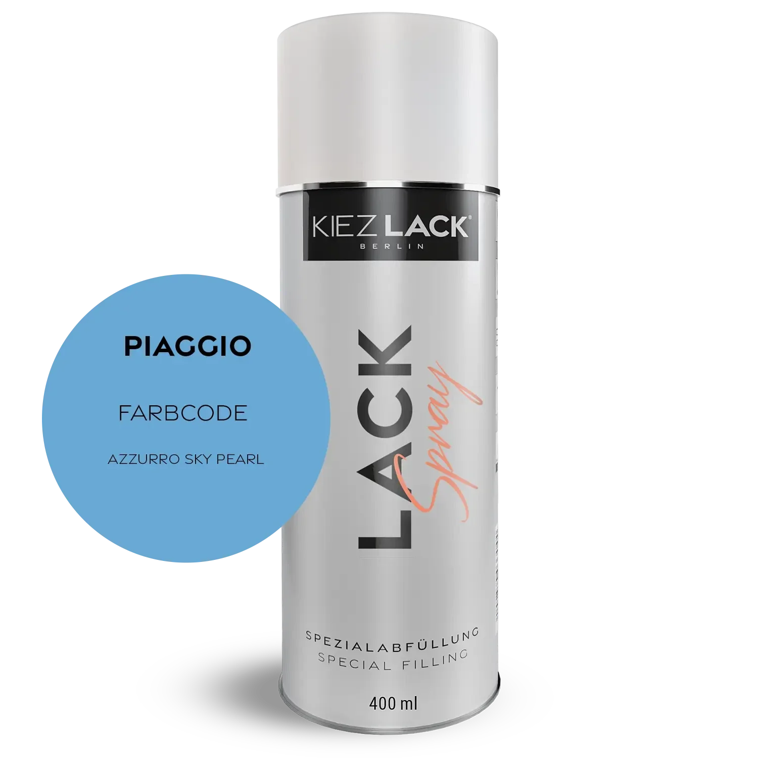 Kiezlack 1K Motorradlack Spraydose Piaggio 424 AZZURRO SKY PEARL