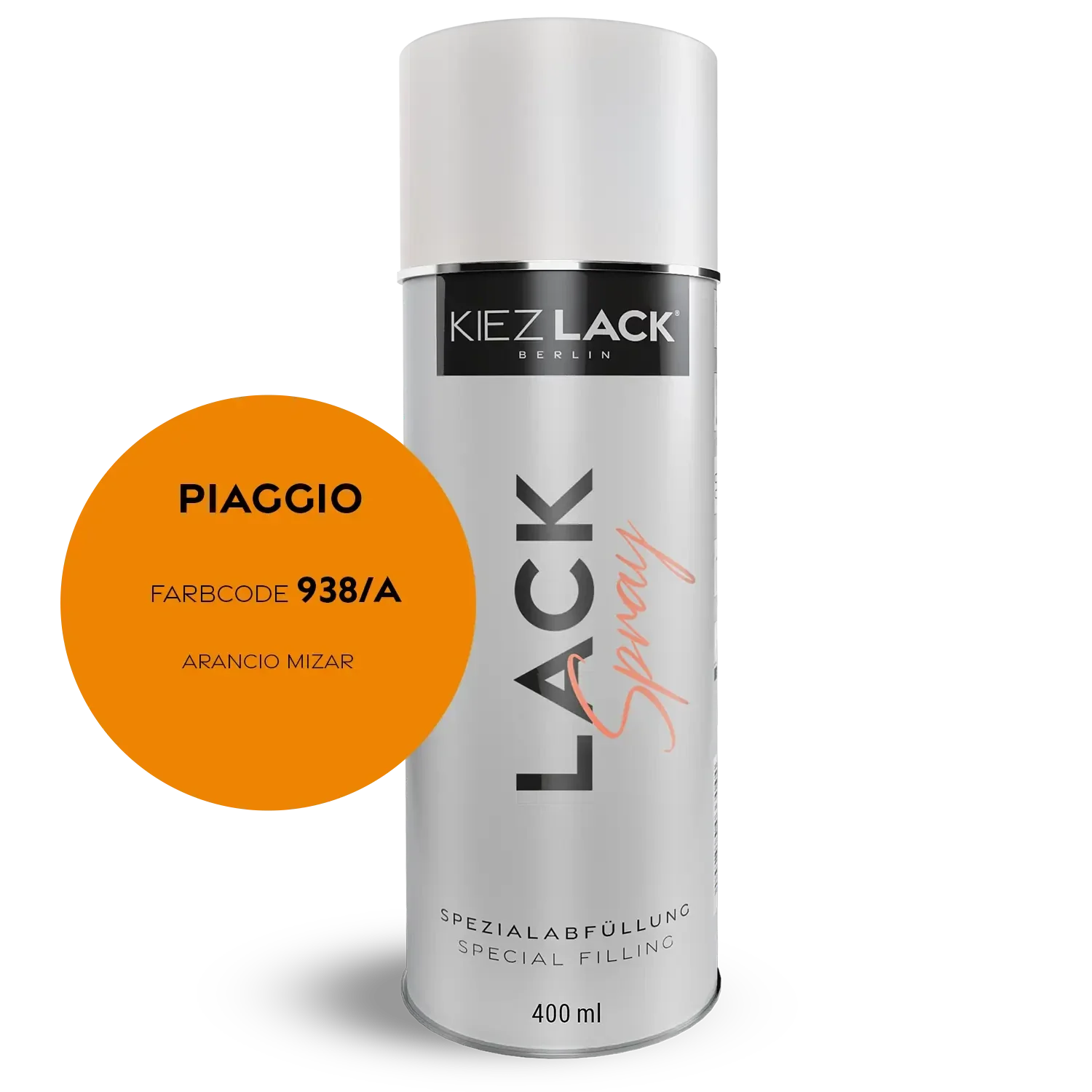 Kiezlack 1K Motorradlack Spraydose Piaggio 938/A ARANCIO MIZAR