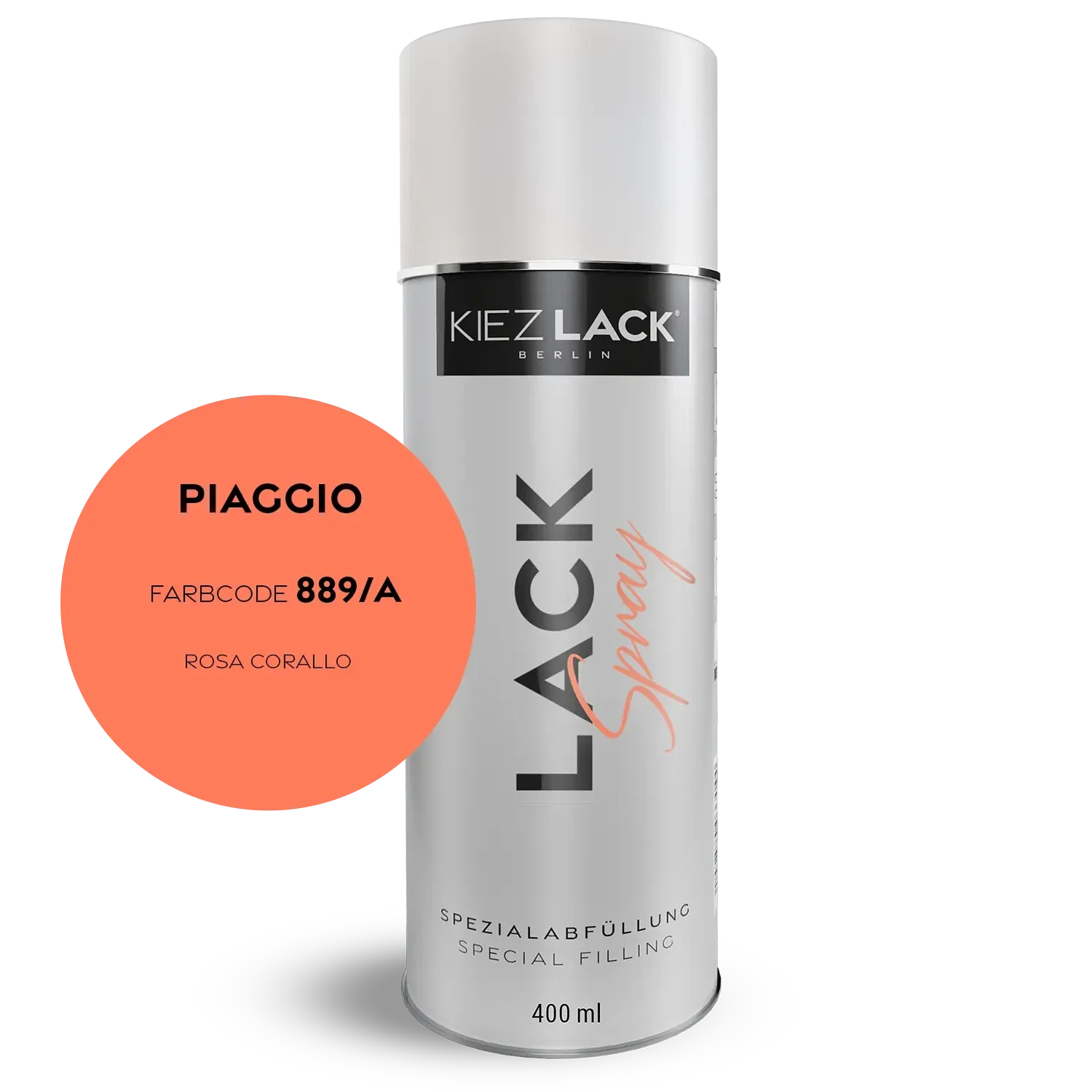 Kiezlack 1K Motorradlack Spraydose Piaggio 889/A ROSA CORALLO