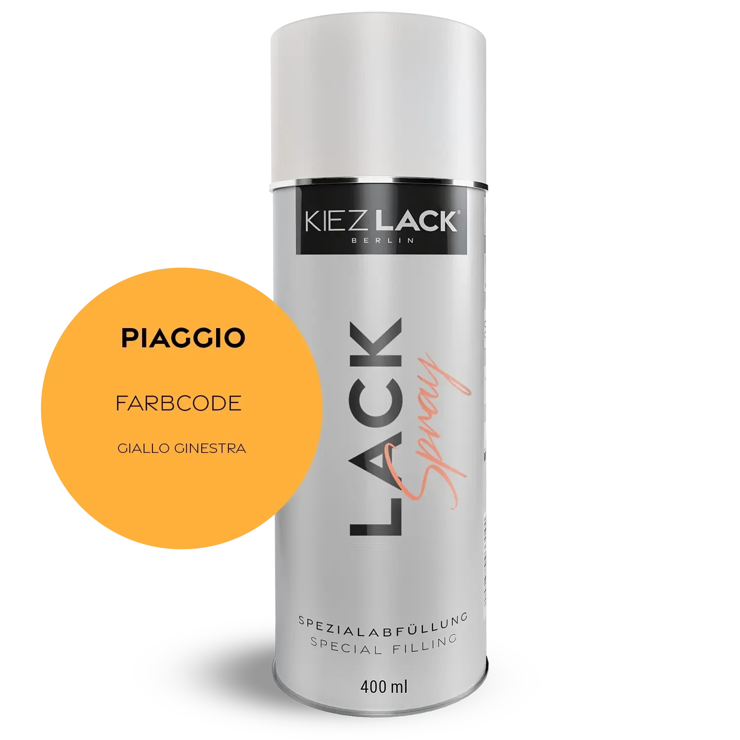Kiezlack 1K Motorradlack Spraydose Piaggio 932 GIALLO GINESTRA