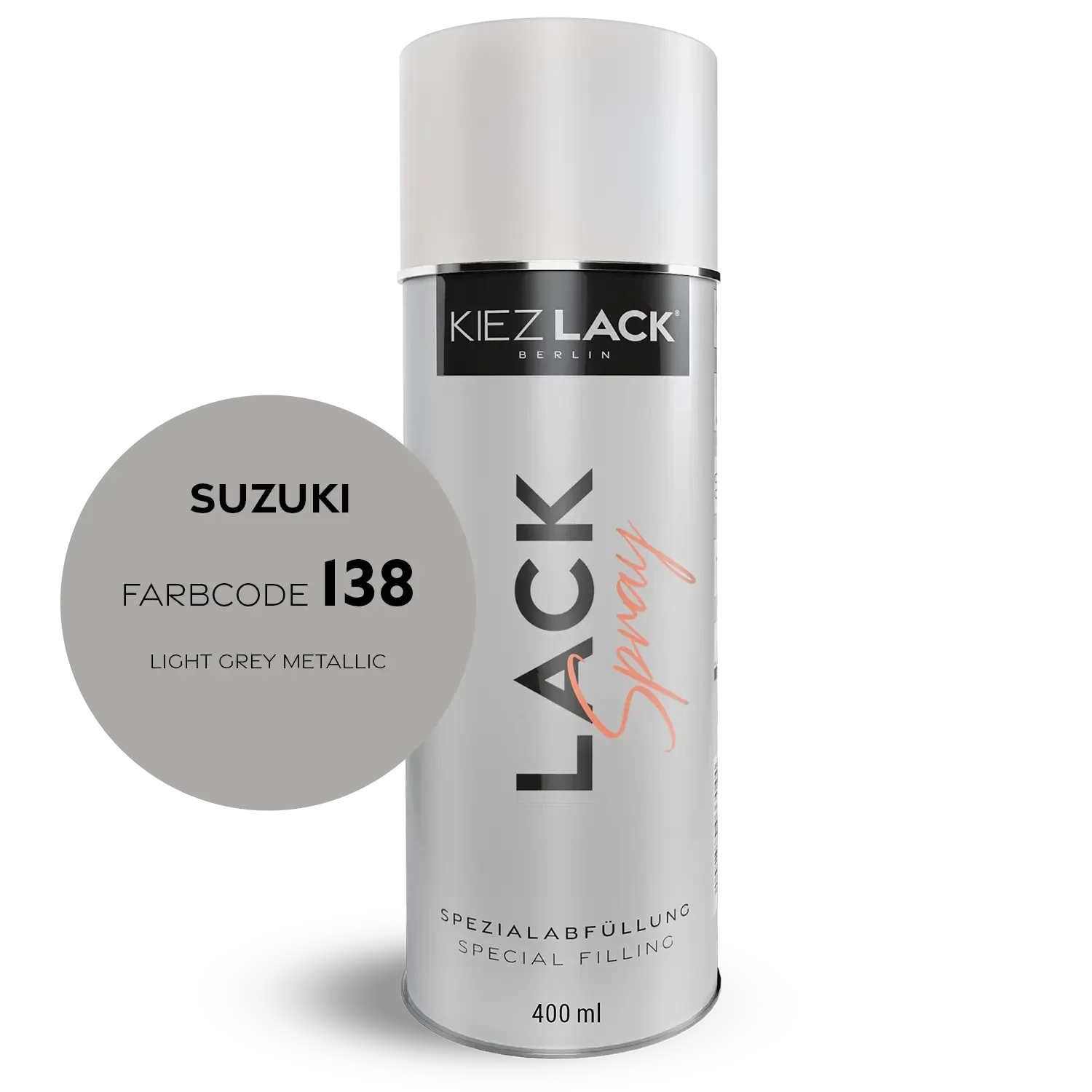 Kiezlack 1K Motorradlack Spraydose Suzuki 138 LIGHT GREY METALLIC
