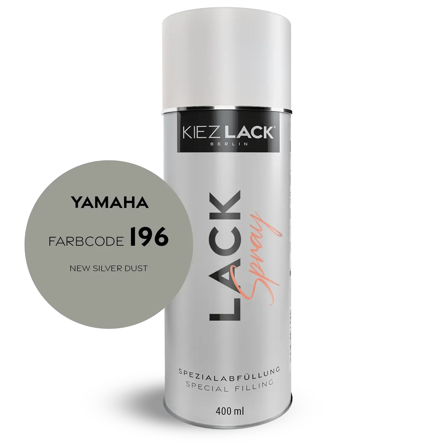 Kiezlack 1K Motorradlack Spraydose Yamaha 196 NEW SILVER DUST