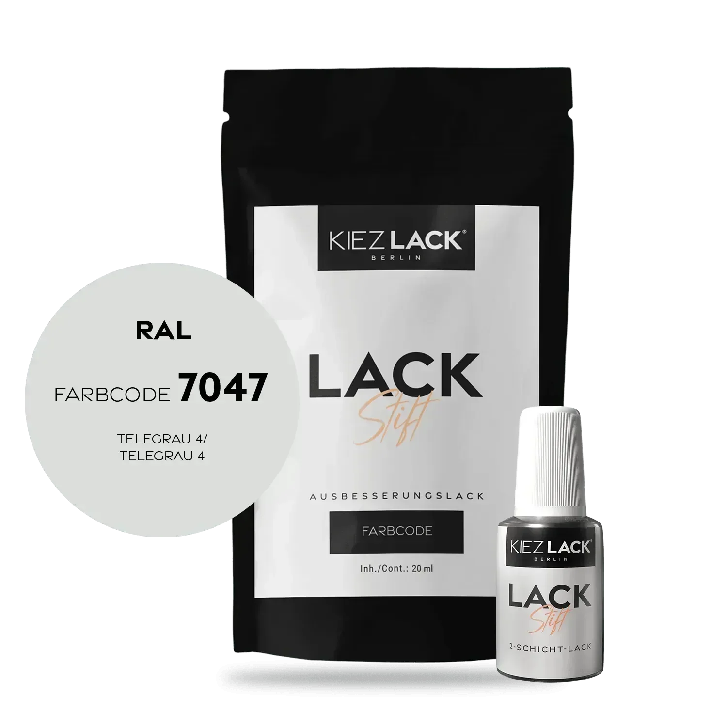 Kiezlack Lackstift Autolack Lackstift RAL 7047 TELEGRAU 4