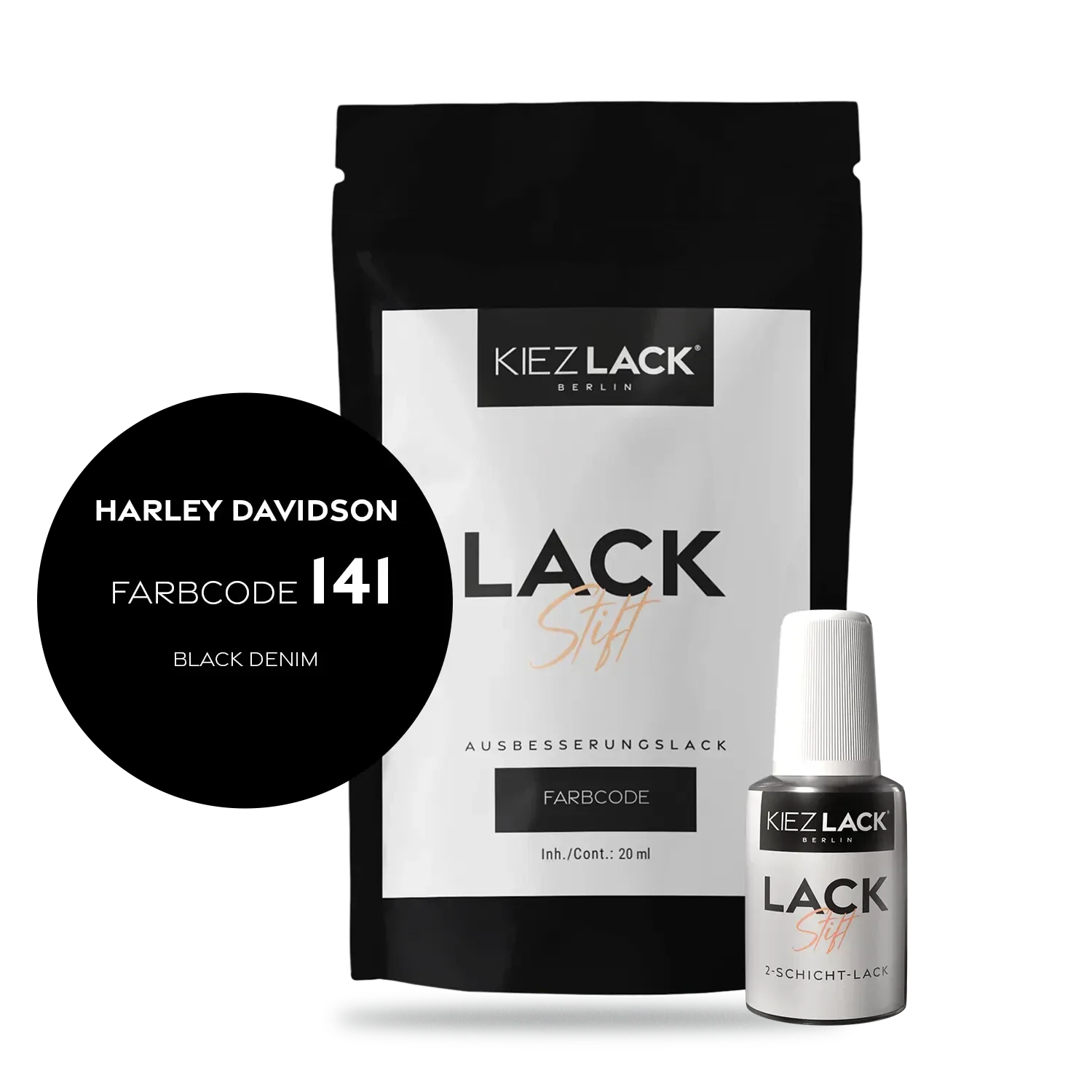 Kiezlack Motorradlack Lackstift Harley Davidson 141 BLACK DENIM