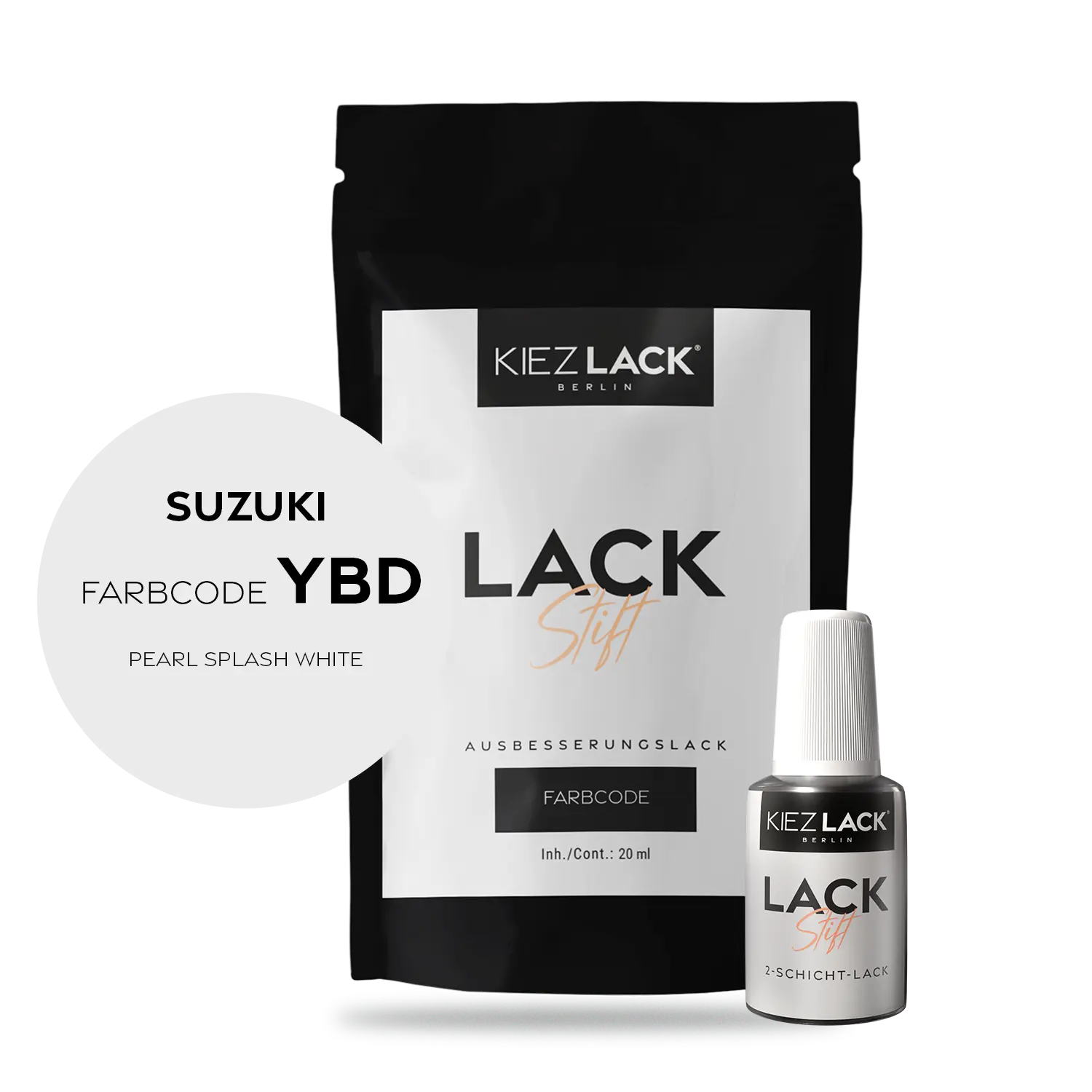 Kiezlack Motorradlack Lackstift Suzuki 238 PEARL SPLASH WHITE