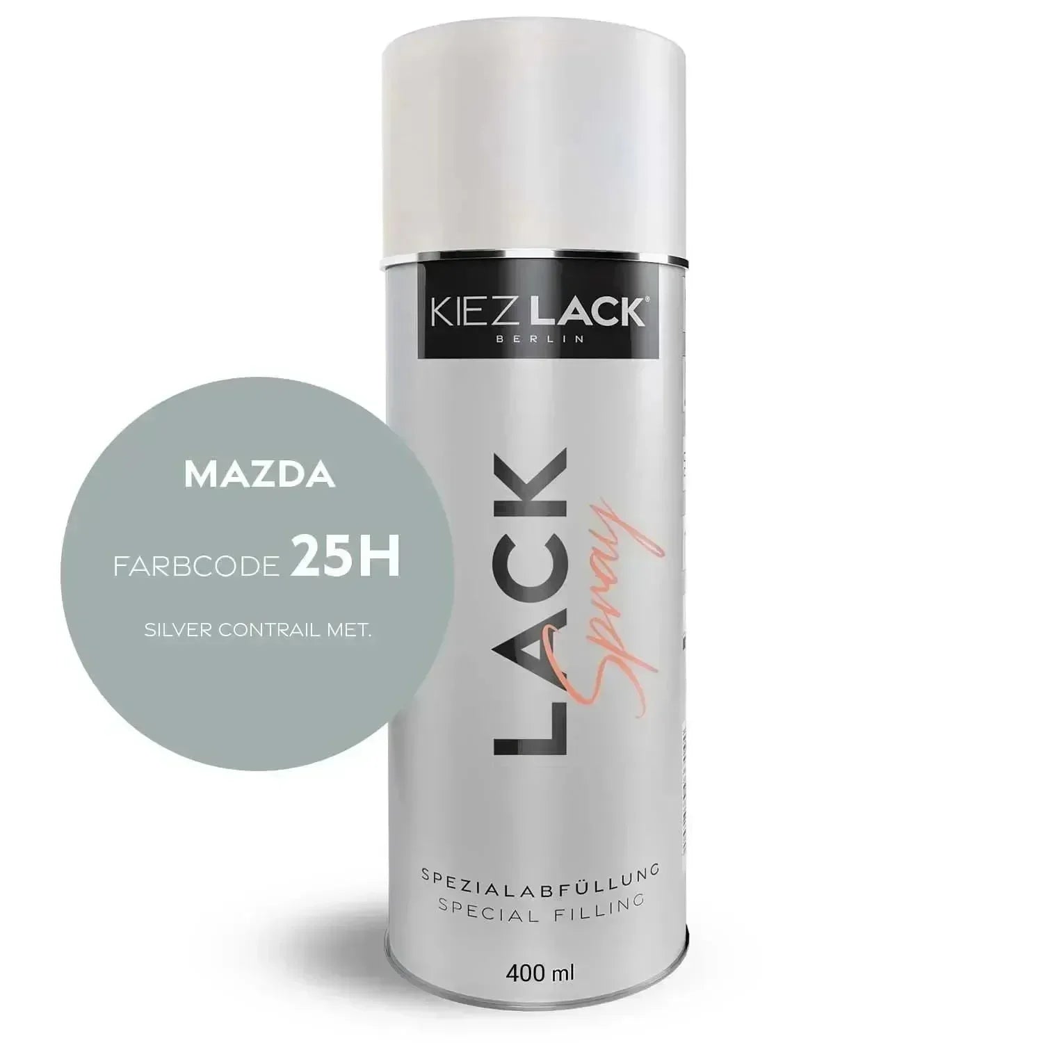Kiezlack Lackspray Autolack Spraydose MAZDA 25H SILVER CONTRAIL MET.