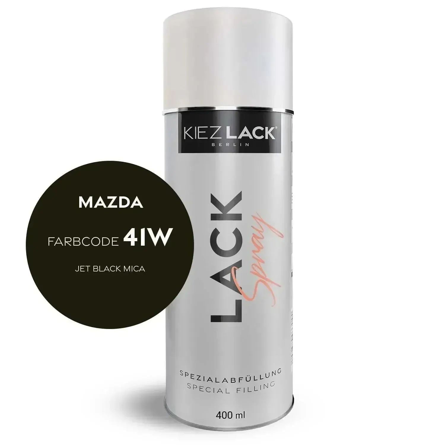 Kiezlack Lackspray Autolack Spraydose MAZDA 41W JET BLACK MICA