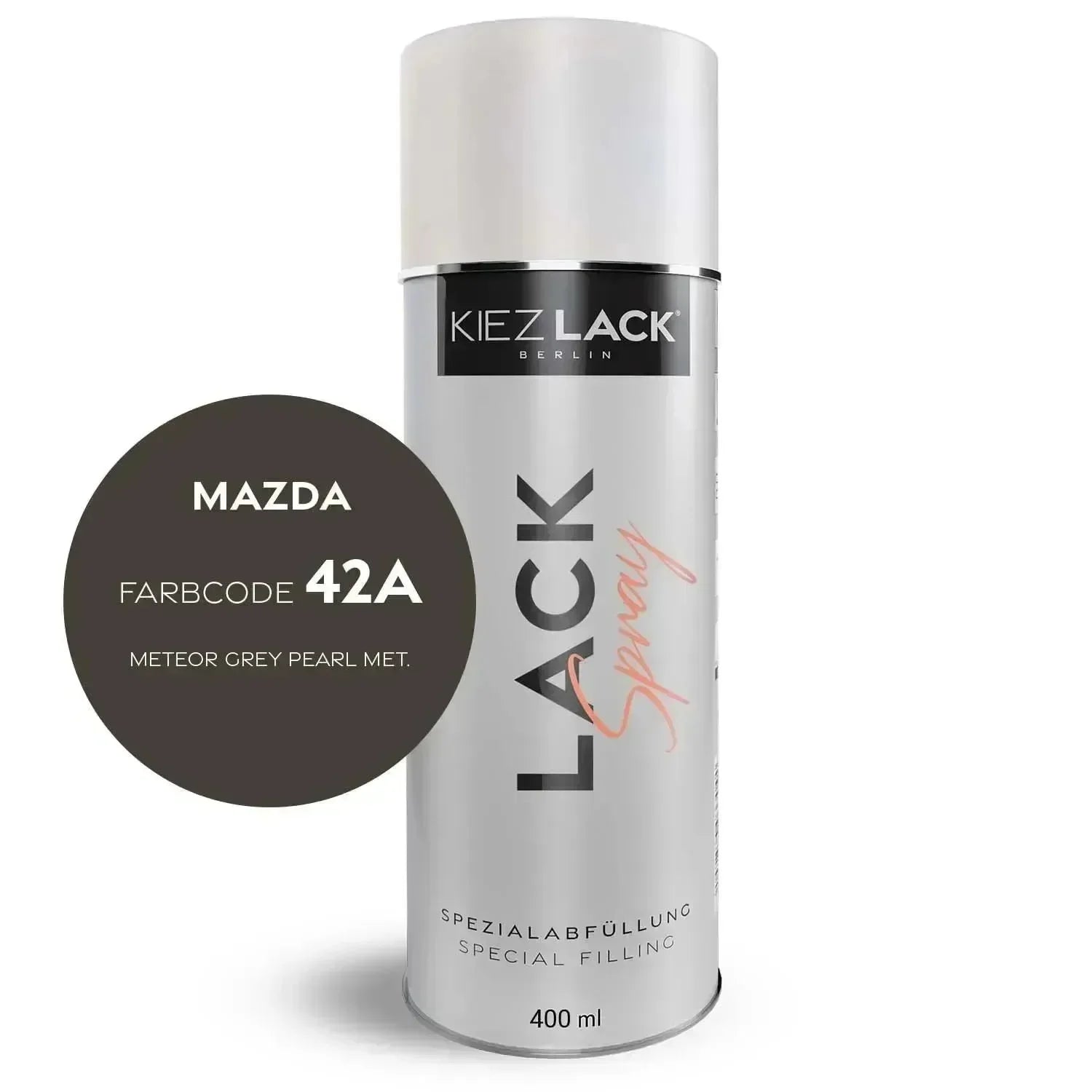 Kiezlack Lackspray Autolack Spraydose MAZDA 42A METEOR GREY PEARL MET.
