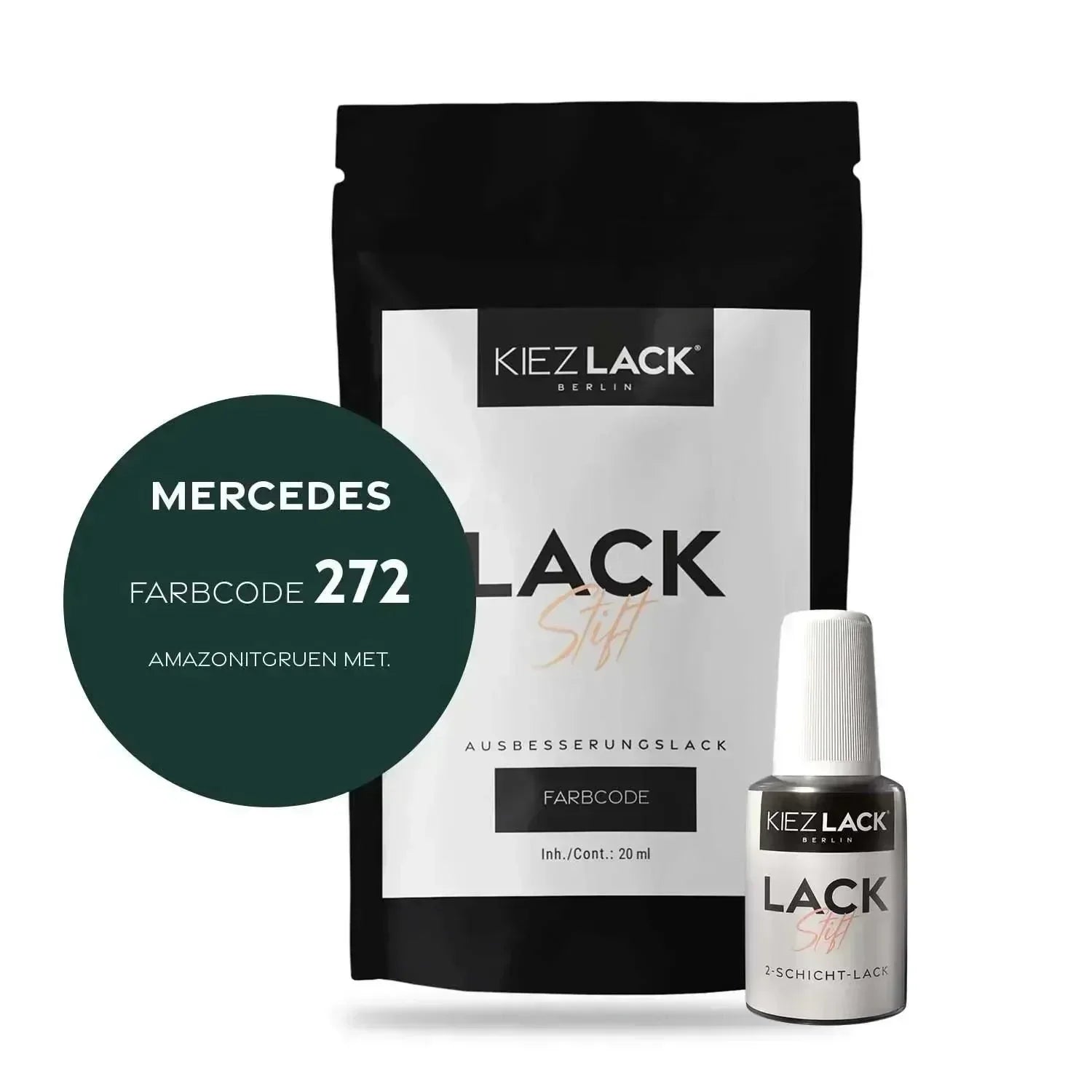 Kiezlack Lackstift Autolack Lackstift MERCEDES 272 AMAZONITGRUEN MET.