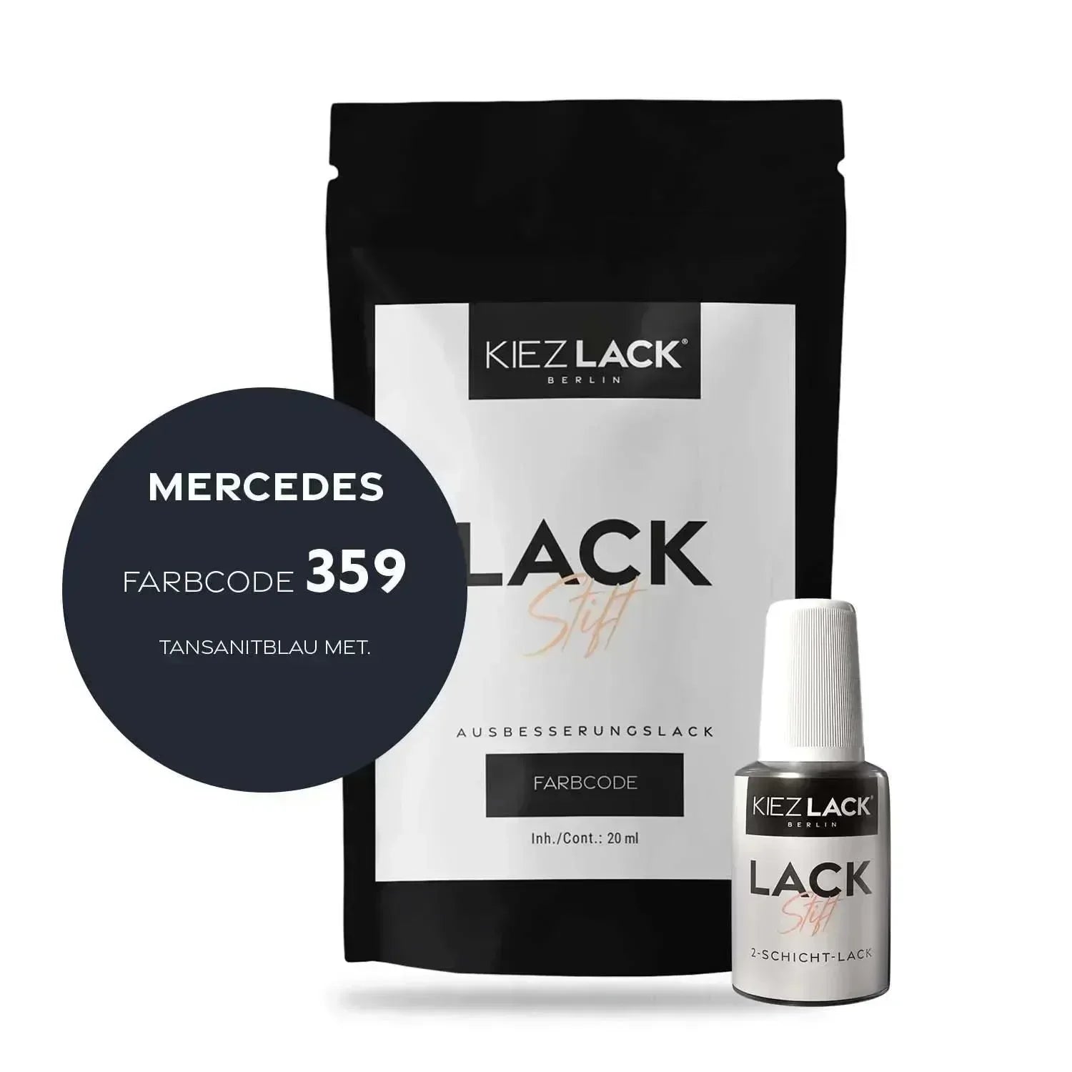 Kiezlack Lackstift Autolack Lackstift MERCEDES 359 TANSANITBLAU MET.