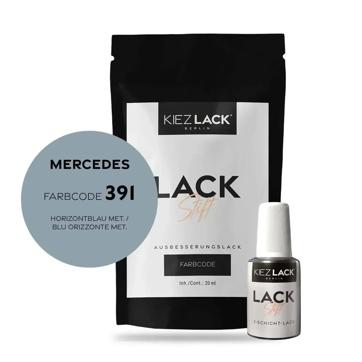 Kiezlack Lackstift Autolack Lackstift MERCEDES 391 HORIZONTBLAU MET.