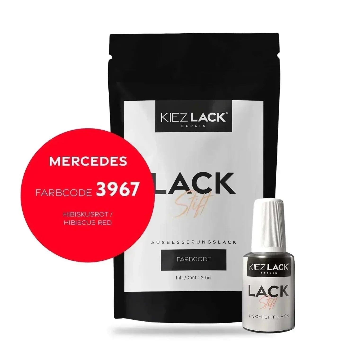 Kiezlack Lackstift Autolack Lackstift MERCEDES 3967 HIBISKUSROT