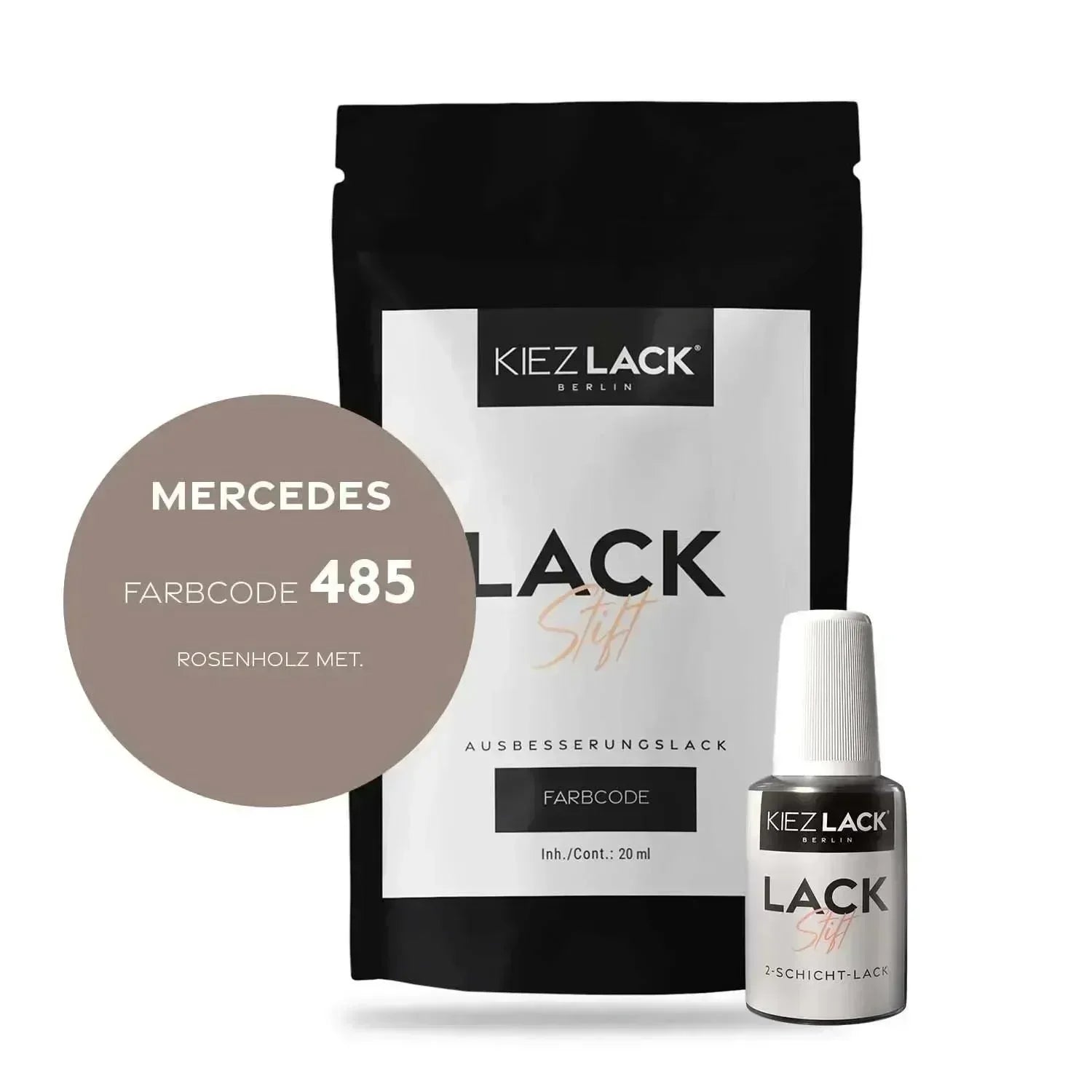 Kiezlack Lackstift Autolack Lackstift MERCEDES 485 ROSENHOLZ MET.
