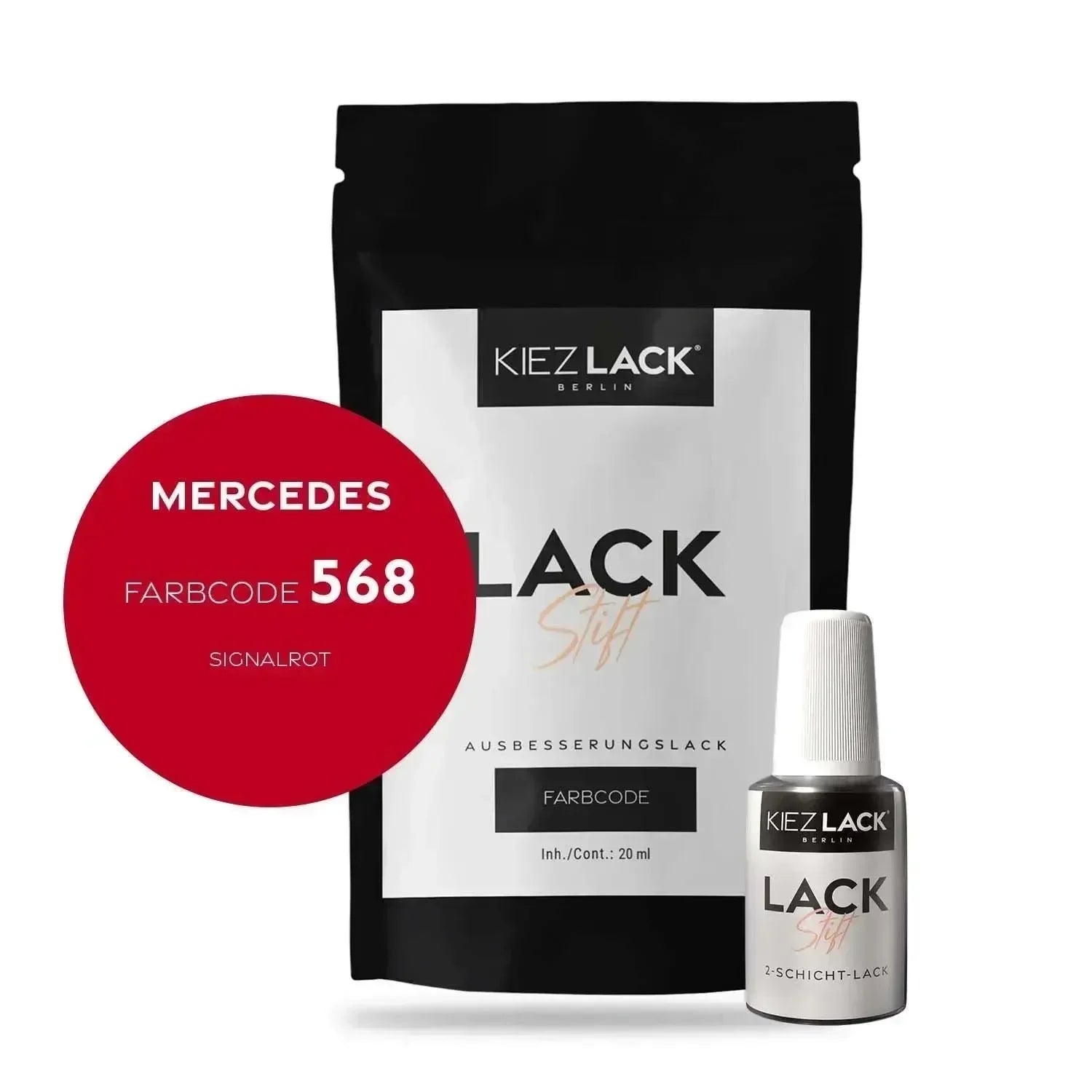 Kiezlack Lackstift Autolack Lackstift MERCEDES 568 SIGNALROT