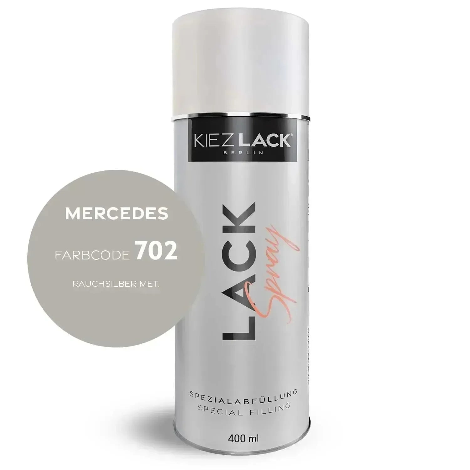 Kiezlack Lackspray Autolack Spraydose MERCEDES 702 RAUCHSILBER MET.