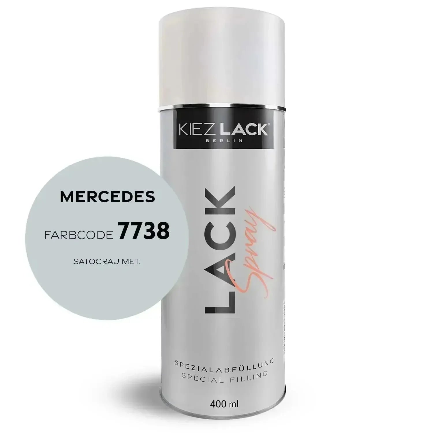 Kiezlack Lackspray Autolack Spraydose MERCEDES 7738 SATOGRAU MET.