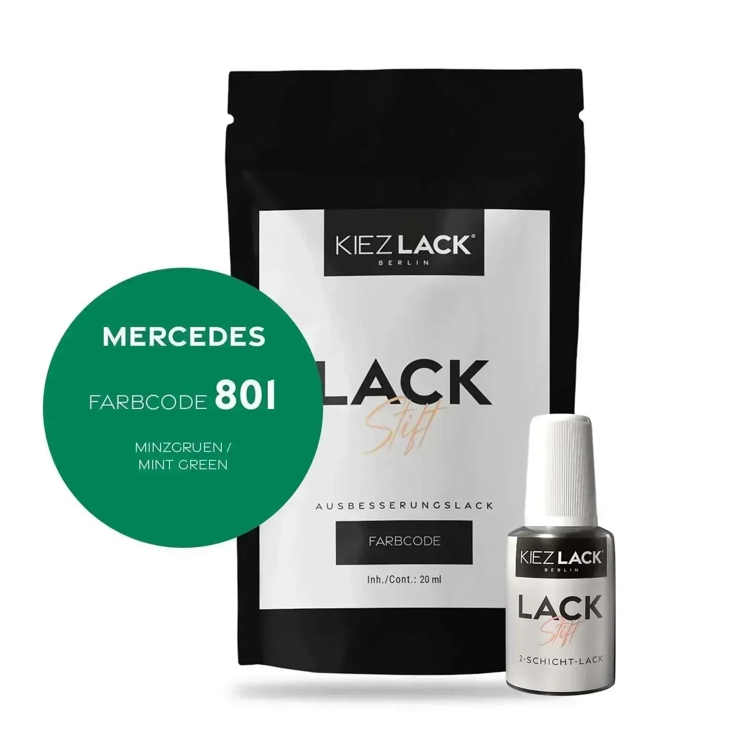 Kiezlack Lackstift Autolack Lackstift MERCEDES 801 MINZGRUEN